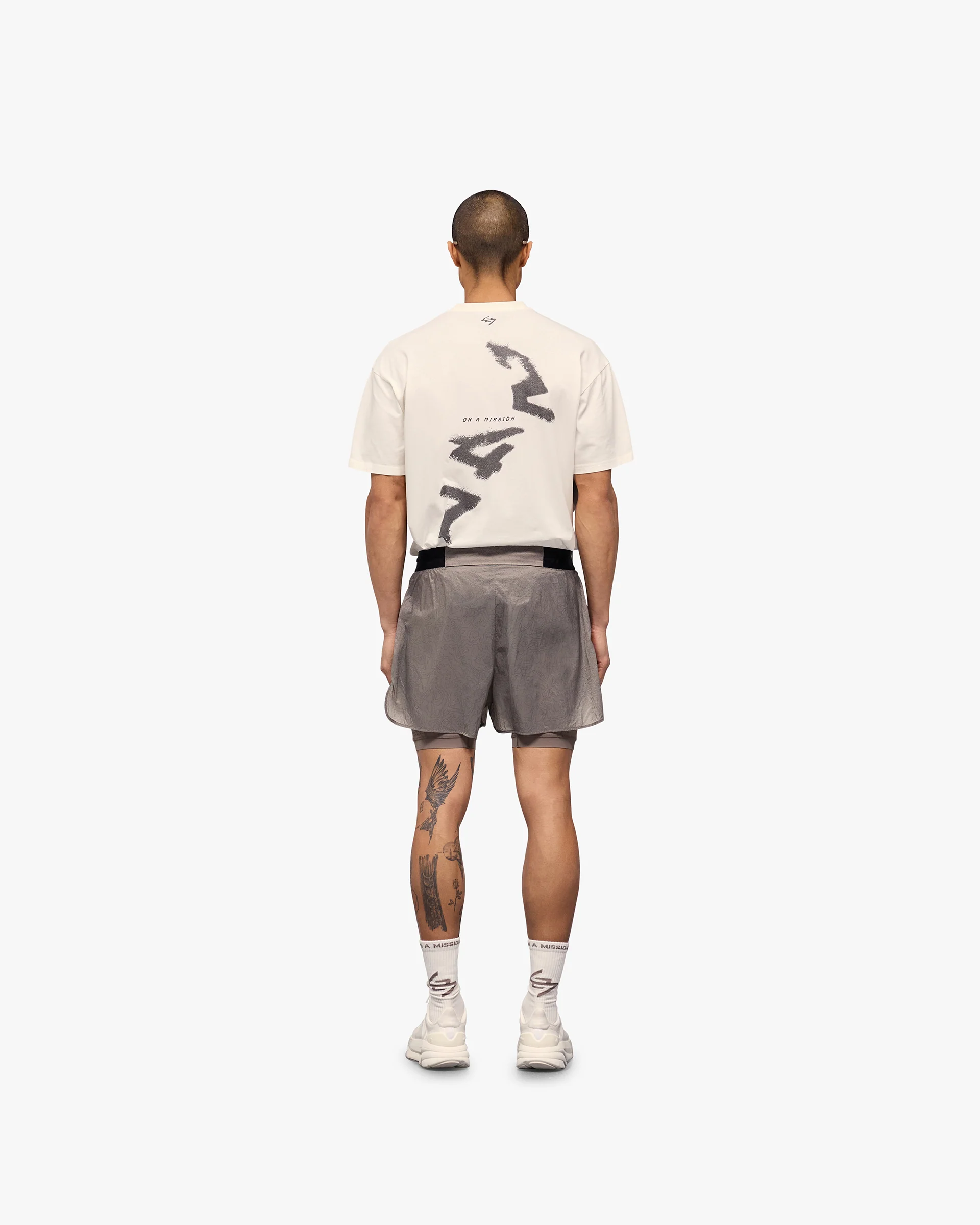 247 Contour 2-In-1 Run Shorts - Pebble - Image 7