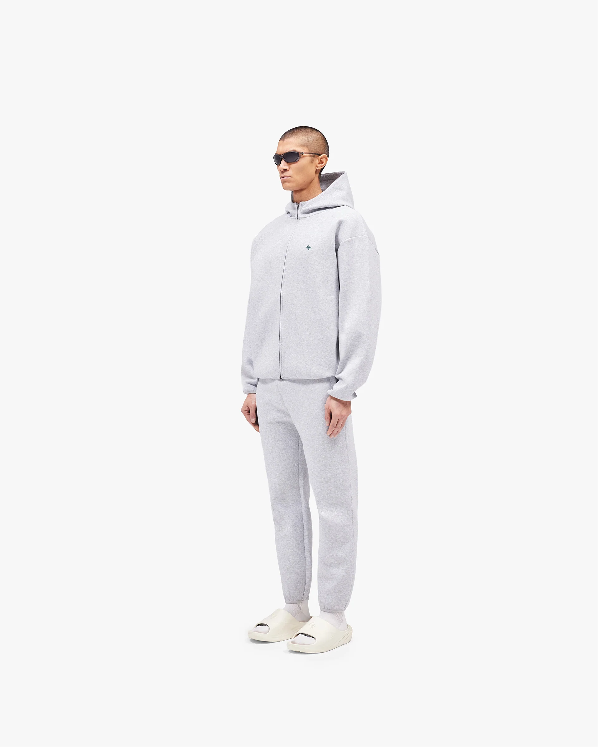 247 Form Zip Hoodie - Grey Marl - Image 6