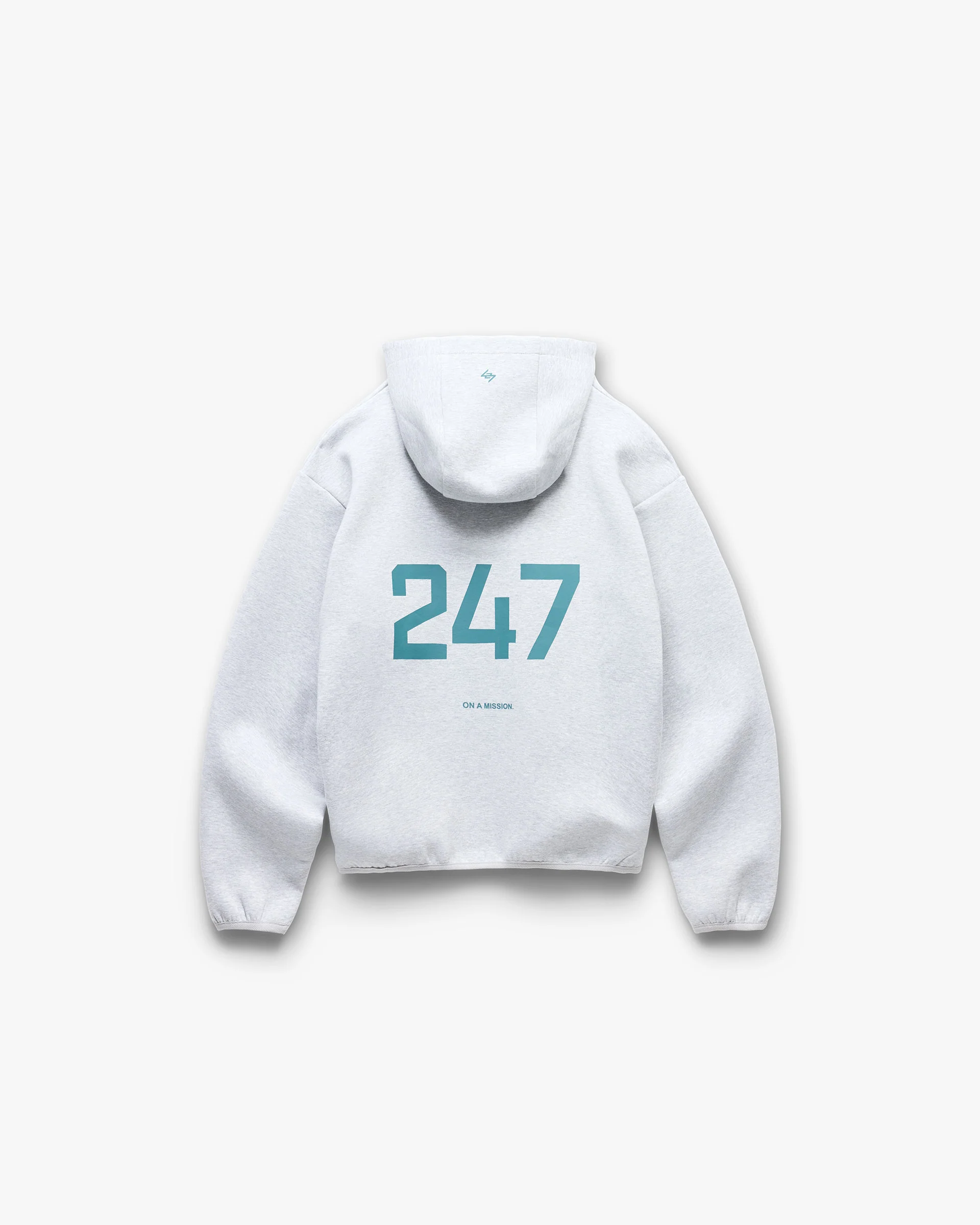 247 Form Zip Hoodie - Grey Marl - Image 8