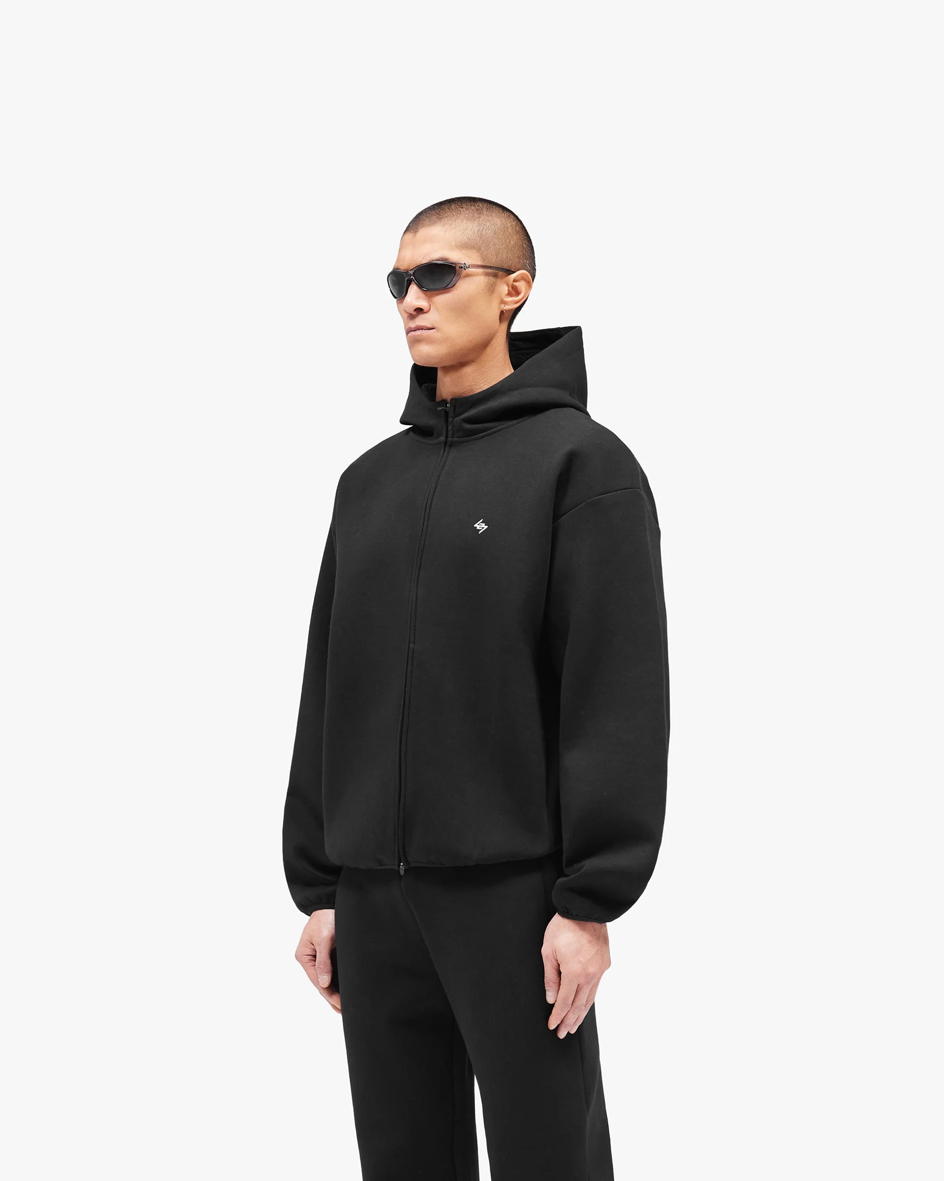 247 Form Zip Hoodie - Jet Black - Image 2