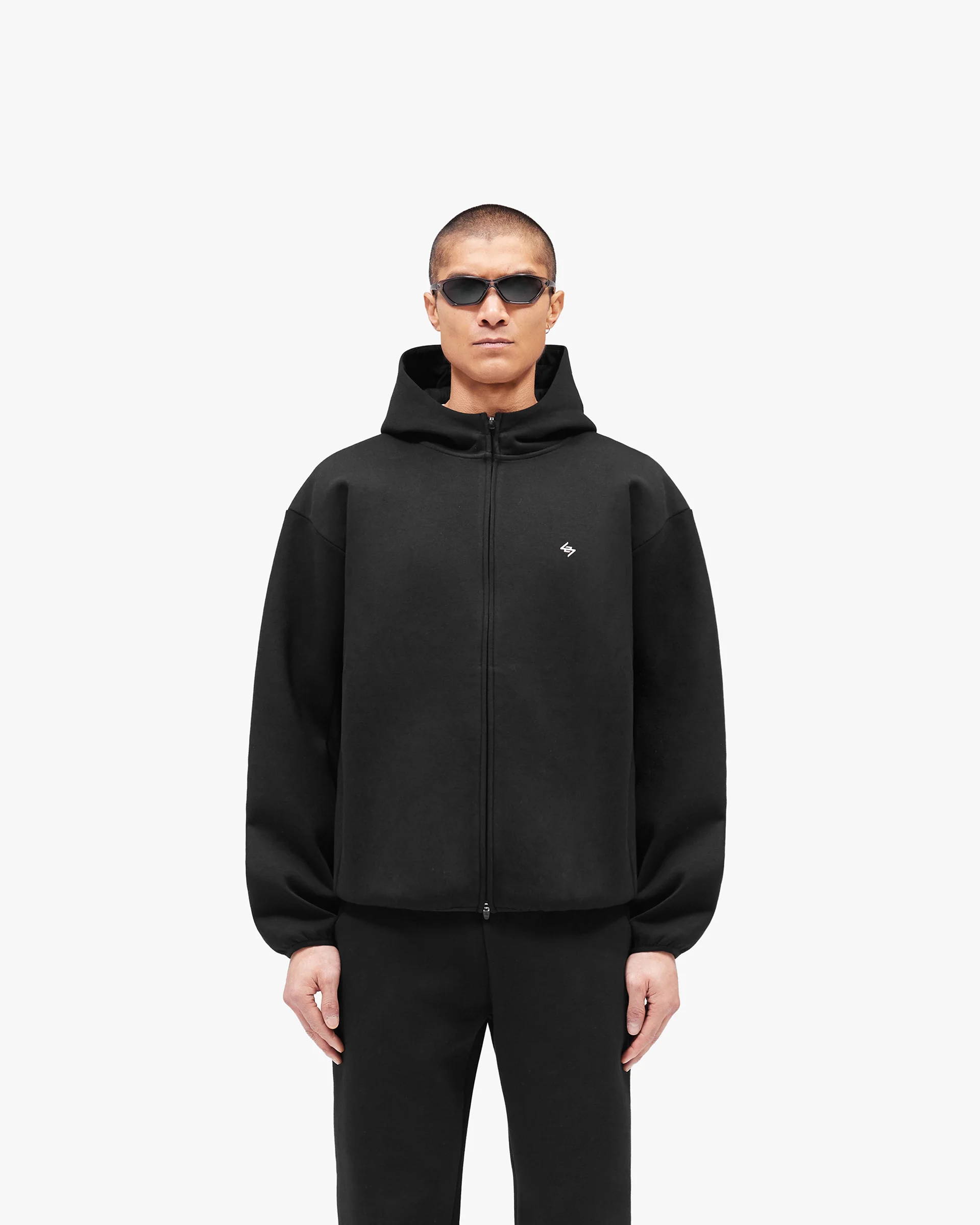 247 Form Zip Hoodie - Jet Black - Image 3