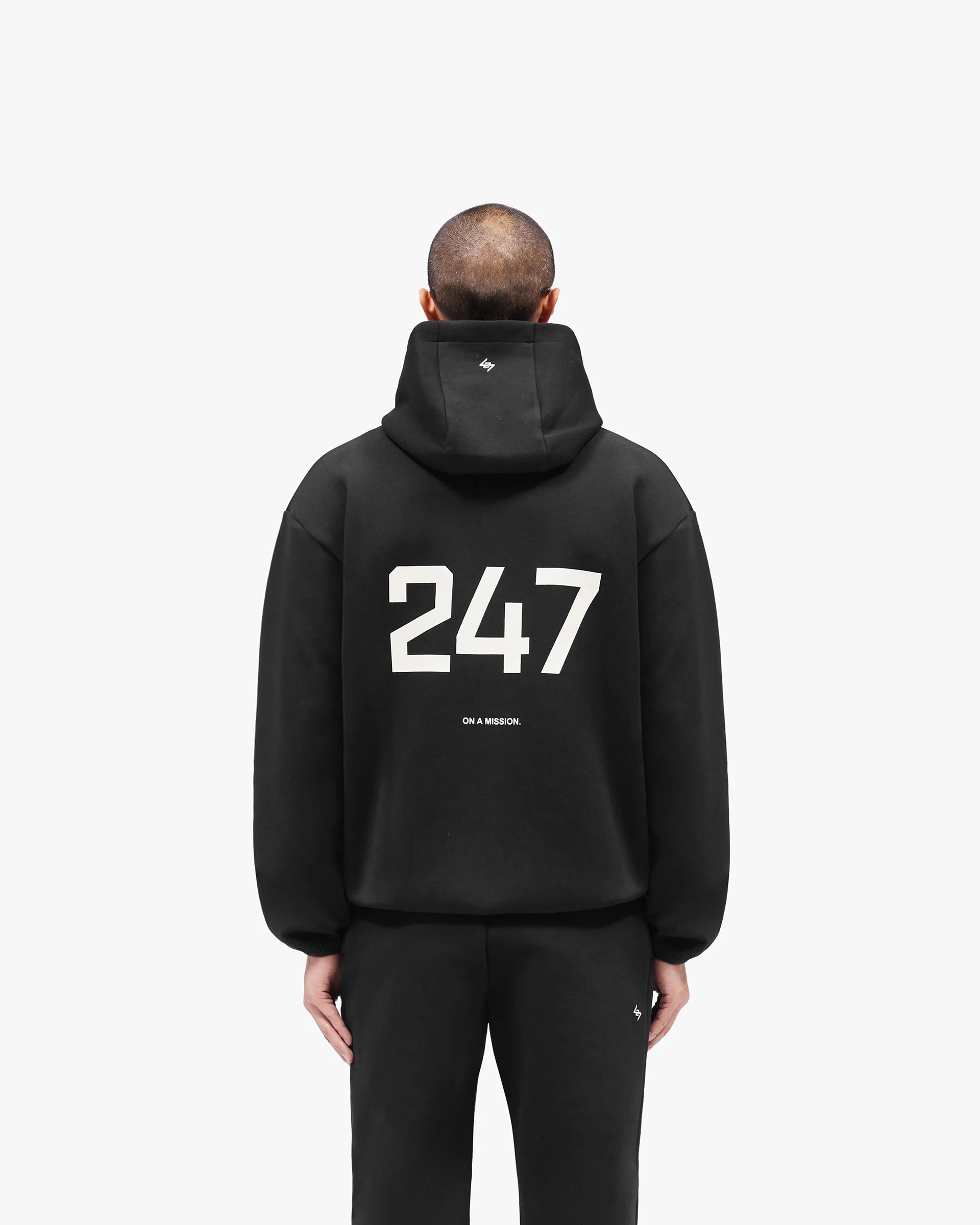 247 Form Zip Hoodie - Jet Black - Image 4