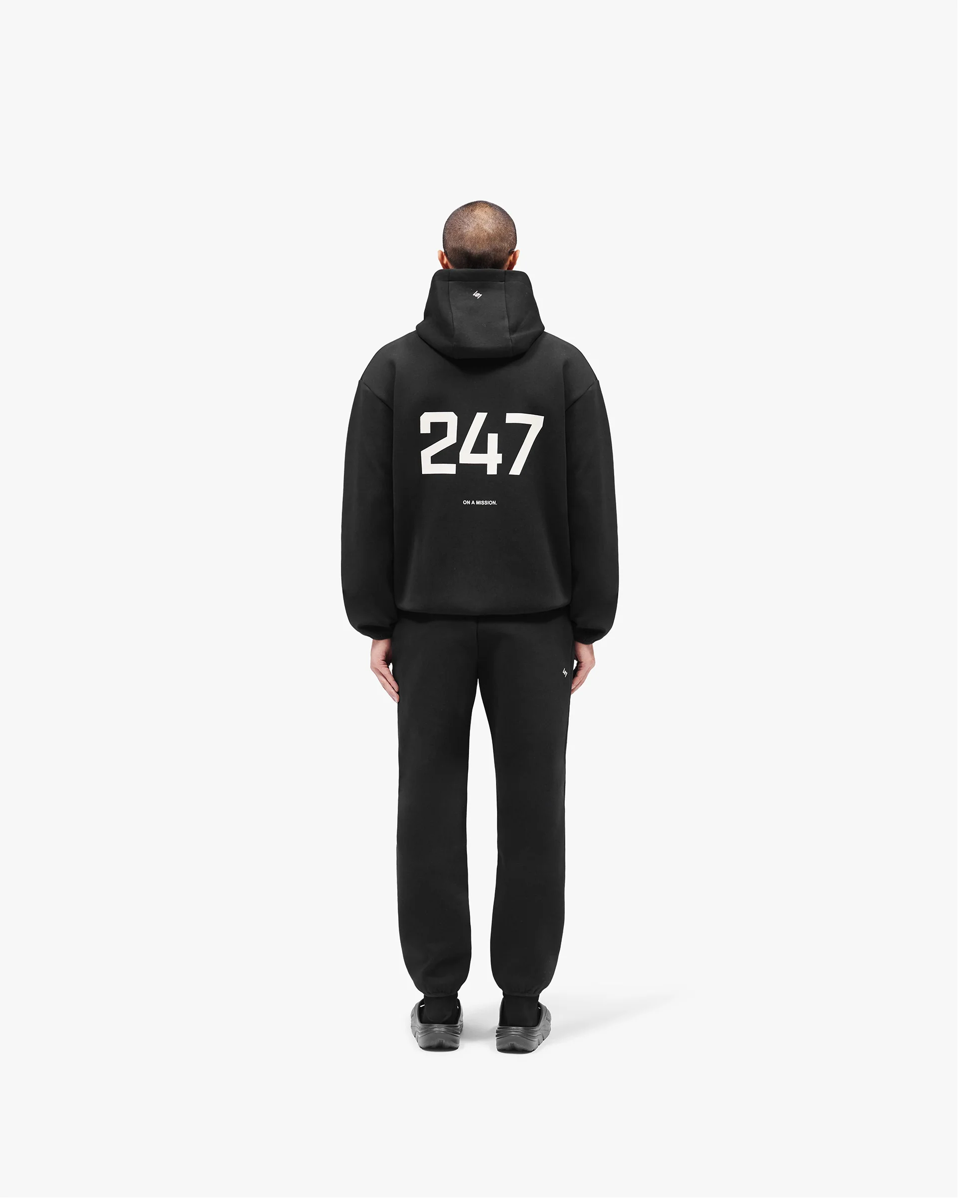 247 Form Zip Hoodie - Jet Black - Image 7