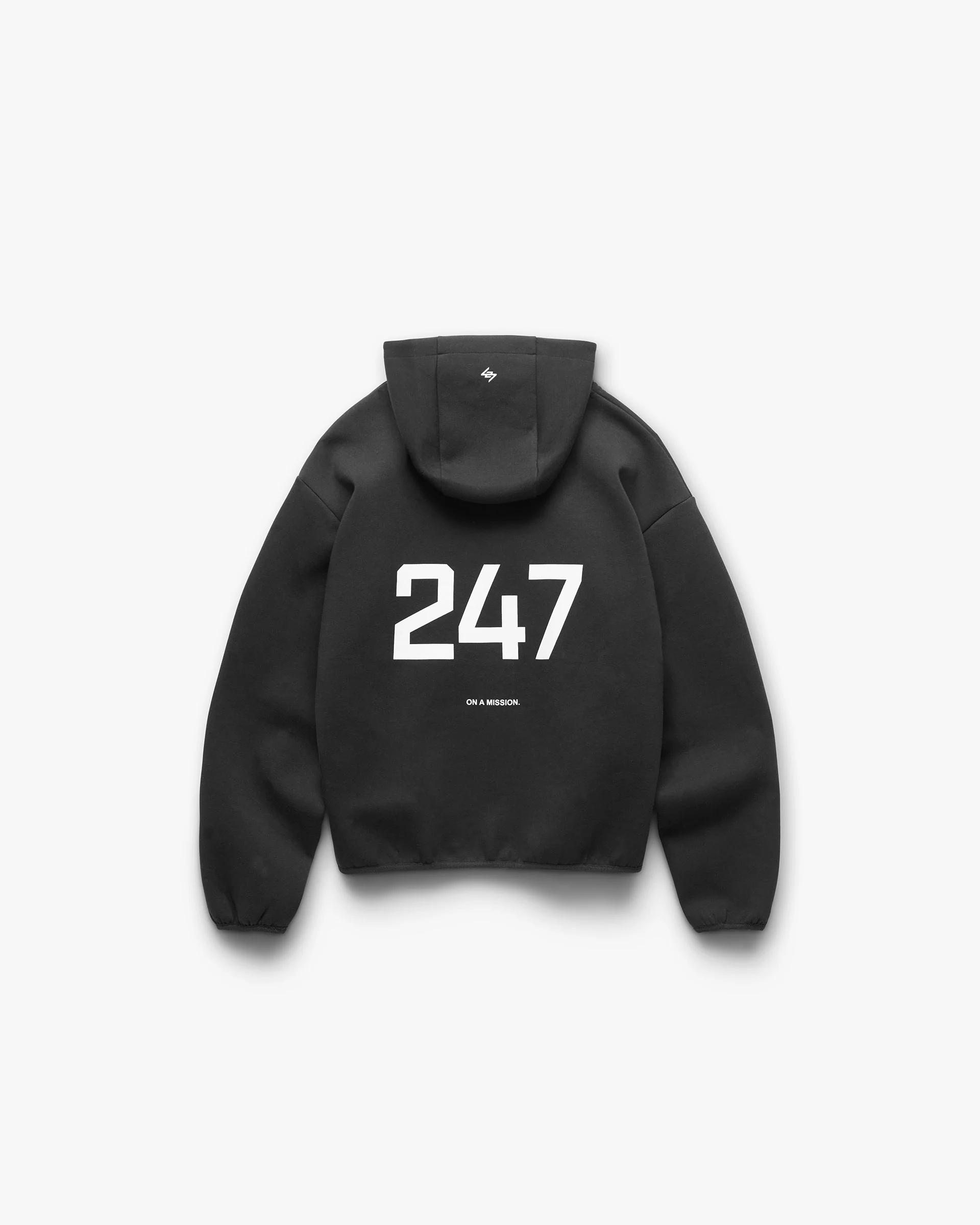 247 Form Zip Hoodie - Jet Black - Image 8