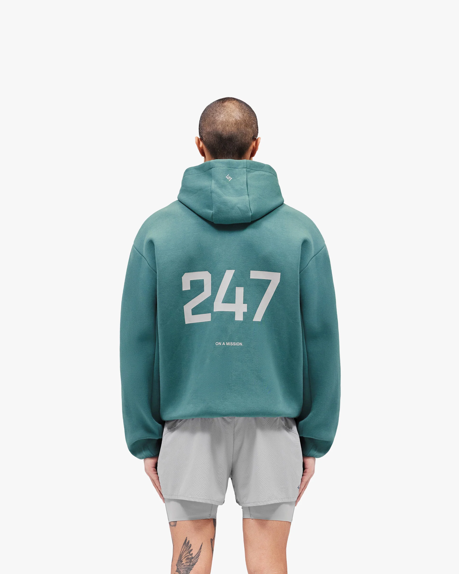 247 Form Zip Hoodie - Teal - Image 4