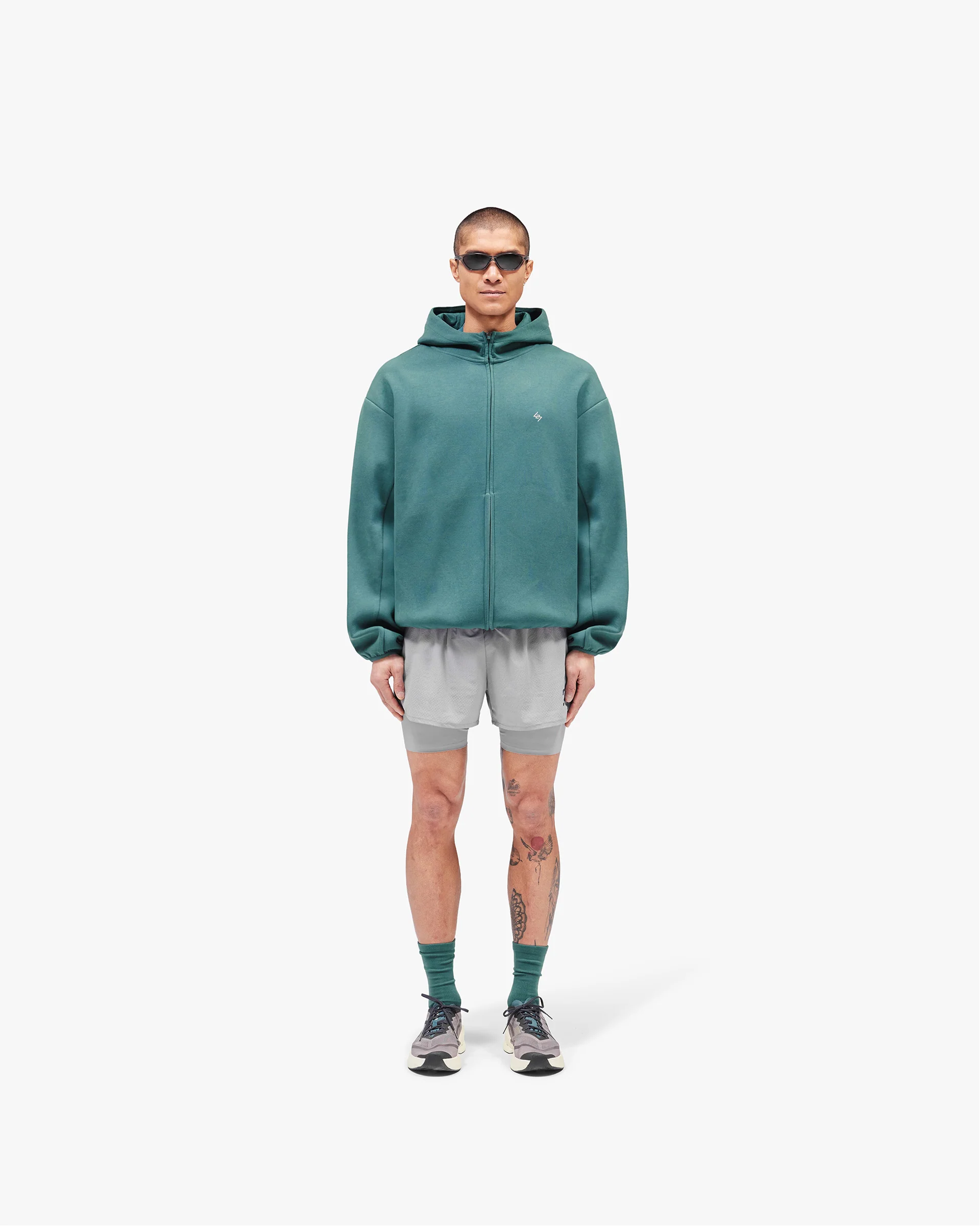247 Form Zip Hoodie - Teal - Image 5