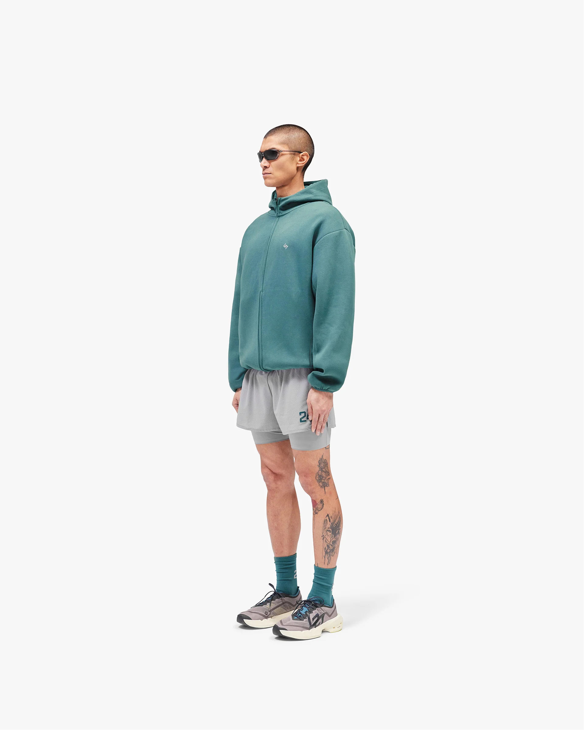247 Form Zip Hoodie - Teal - Image 6