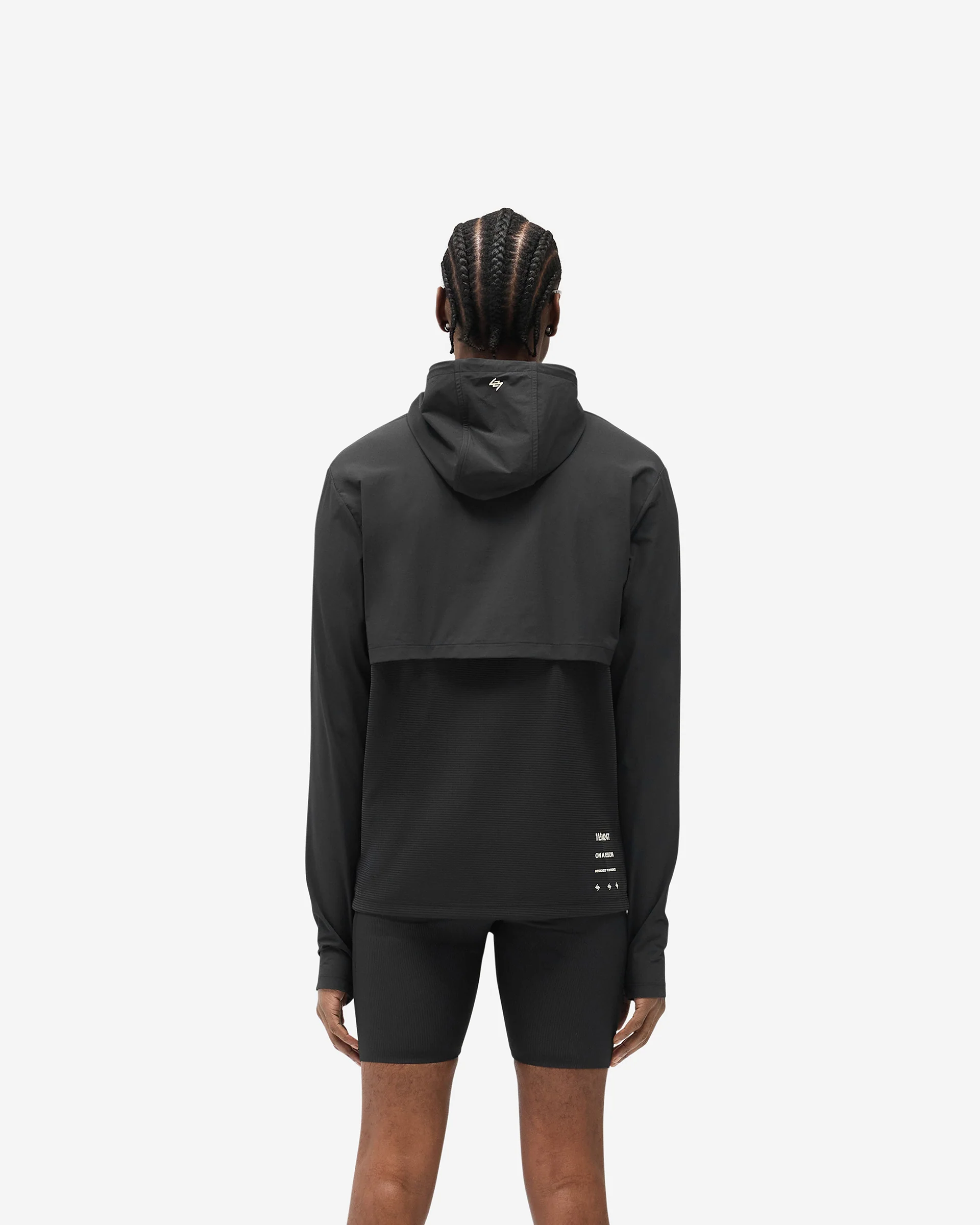 247 Hooded Quarter Zip - Black - Image 4