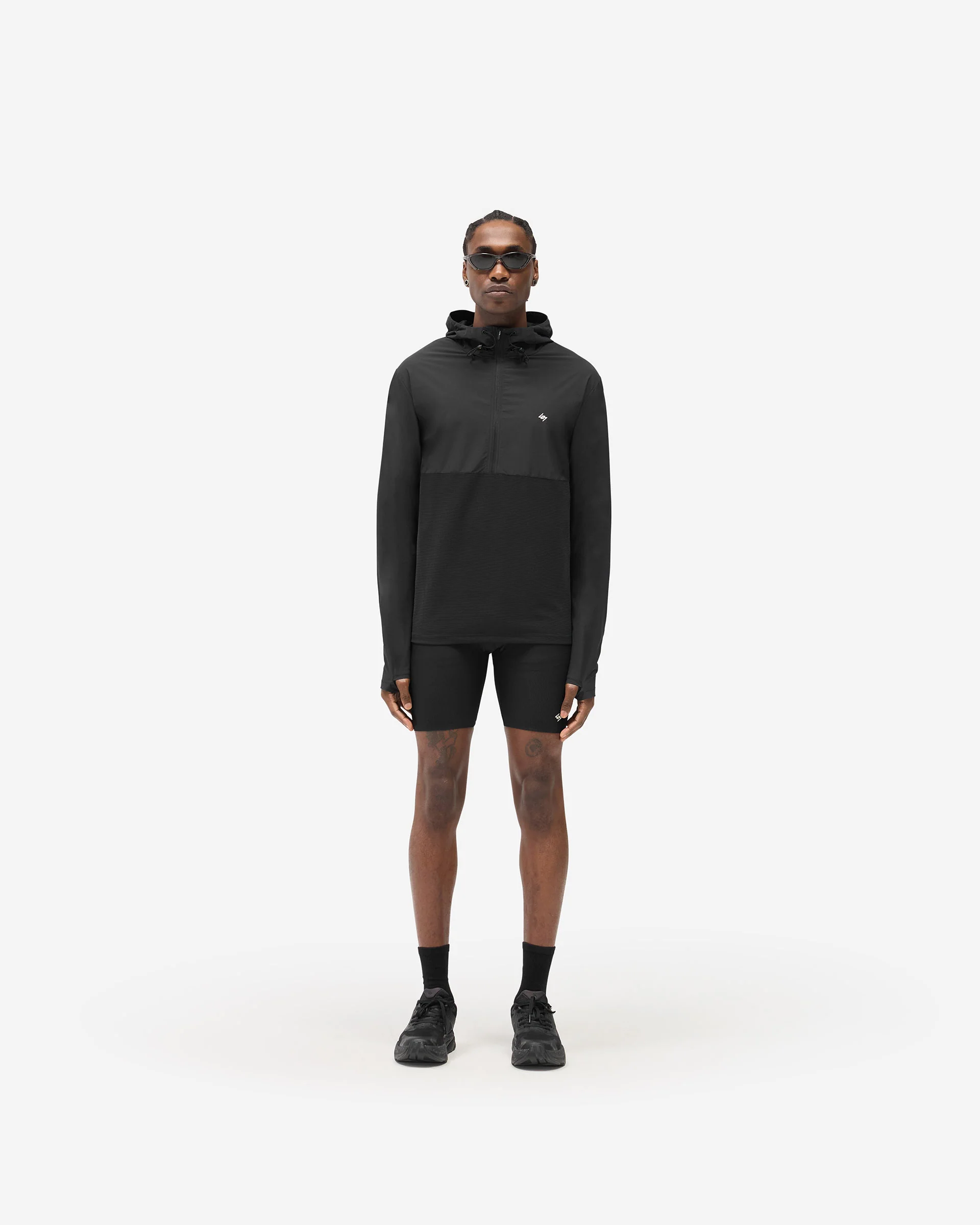 247 Hooded Quarter Zip - Black - Image 5