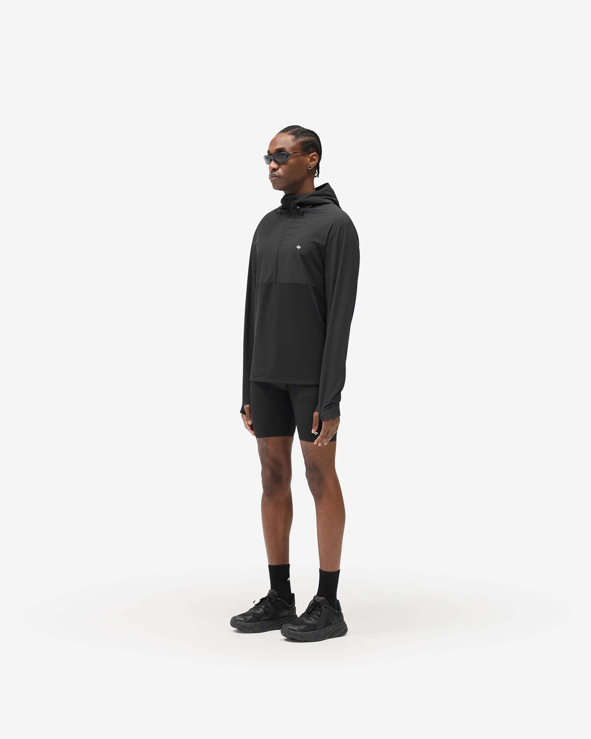 247 Hooded Quarter Zip - Black - Image 6