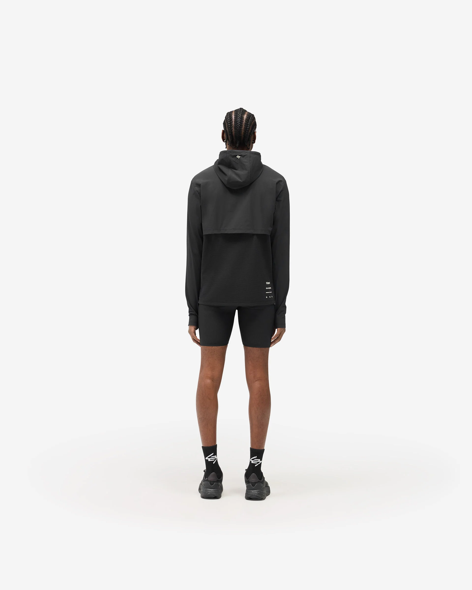 247 Hooded Quarter Zip - Black - Image 7