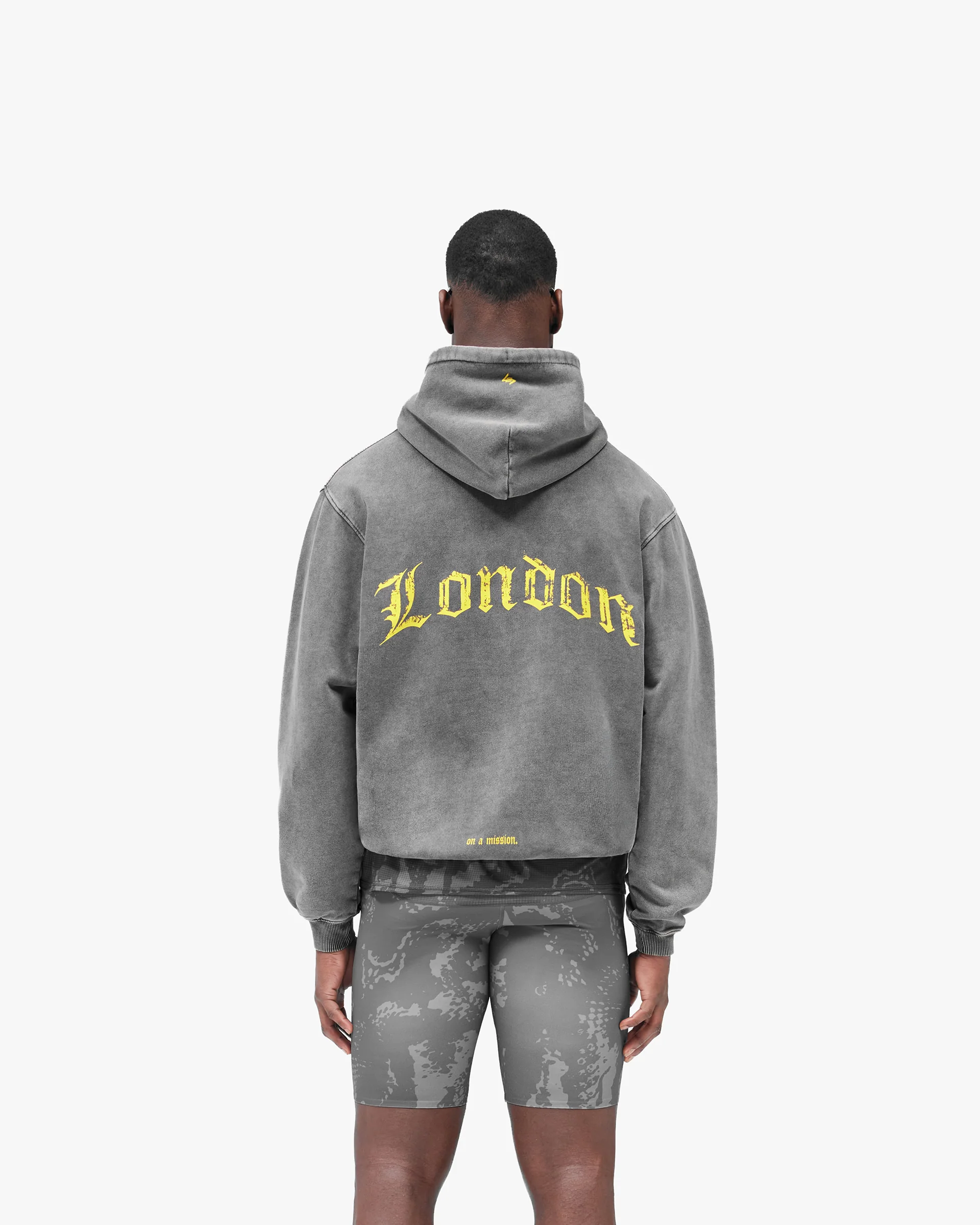 247 London Hoodie - Aged Grey - Image 4