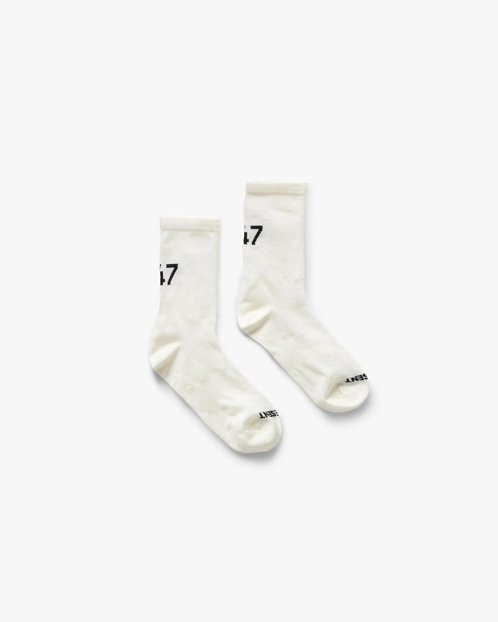 247 Numbers Socks - Flat White