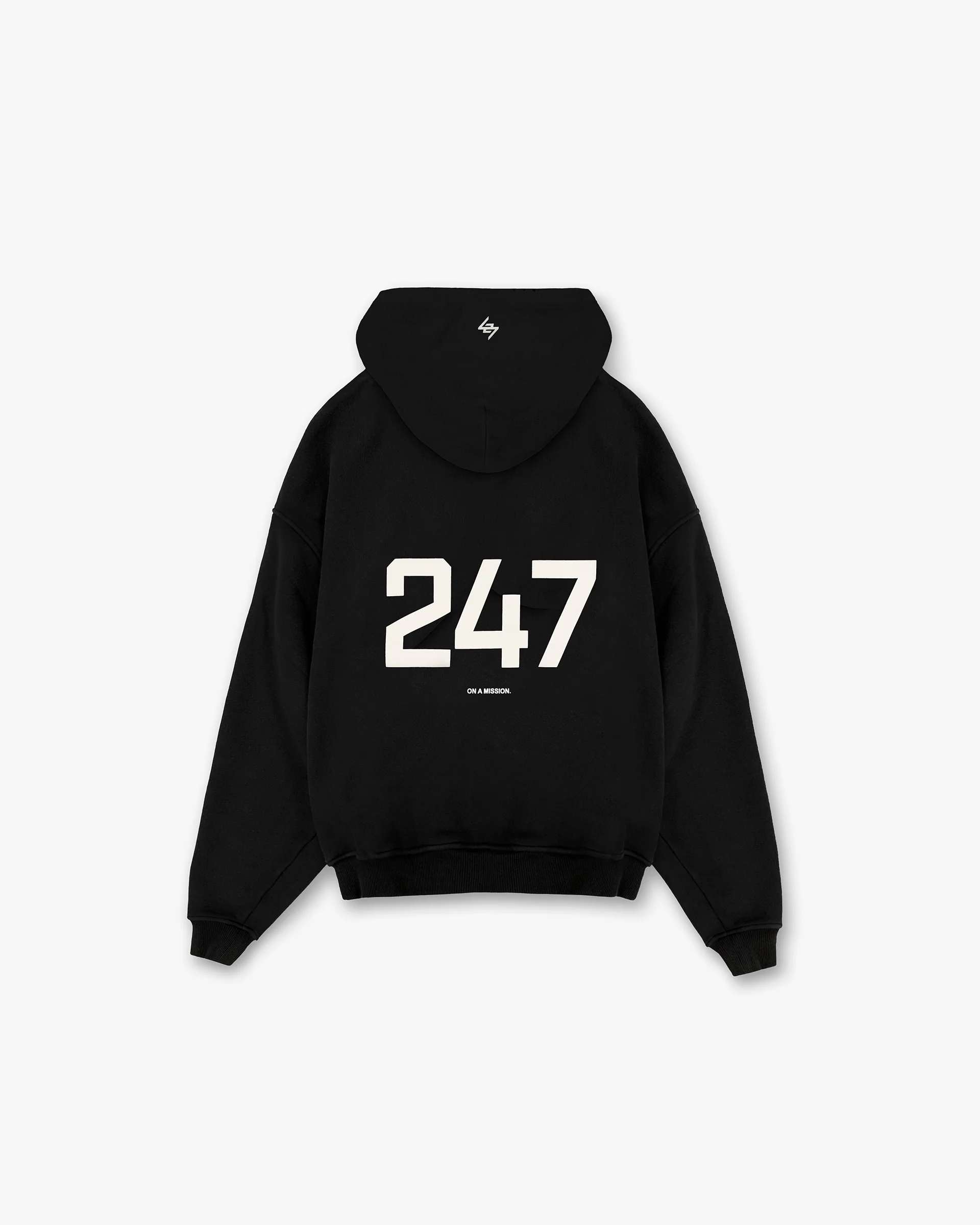 247 Oversized Hoodie - Jet Black - Image 9