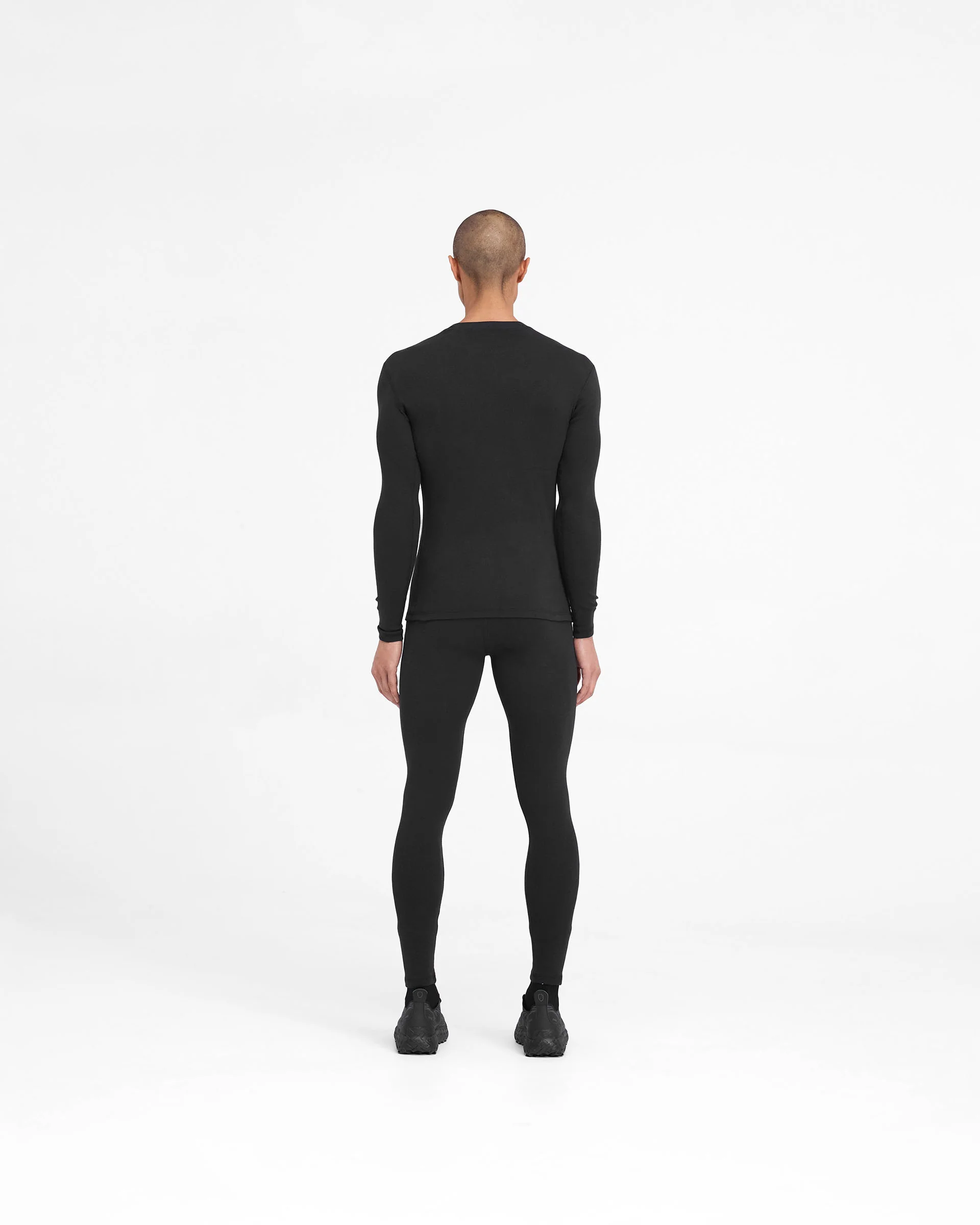 247 Ribbed Long Sleeve Top - Black - Image 7