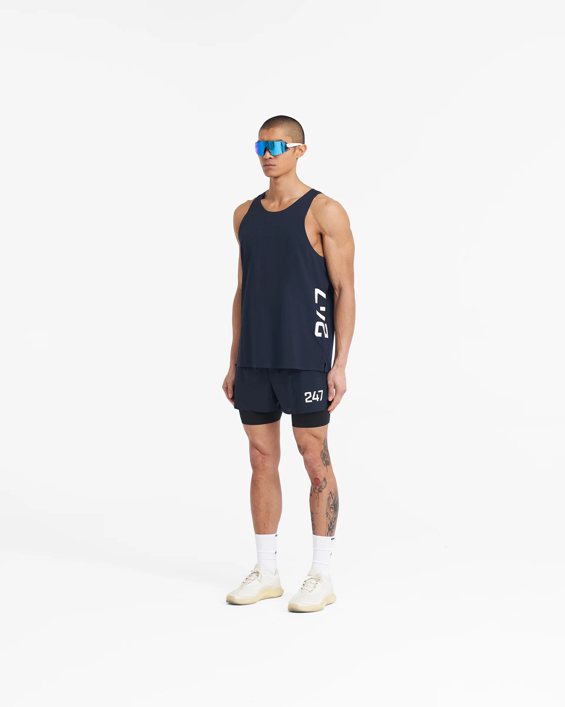 247 Singlet - Navy - Image 8