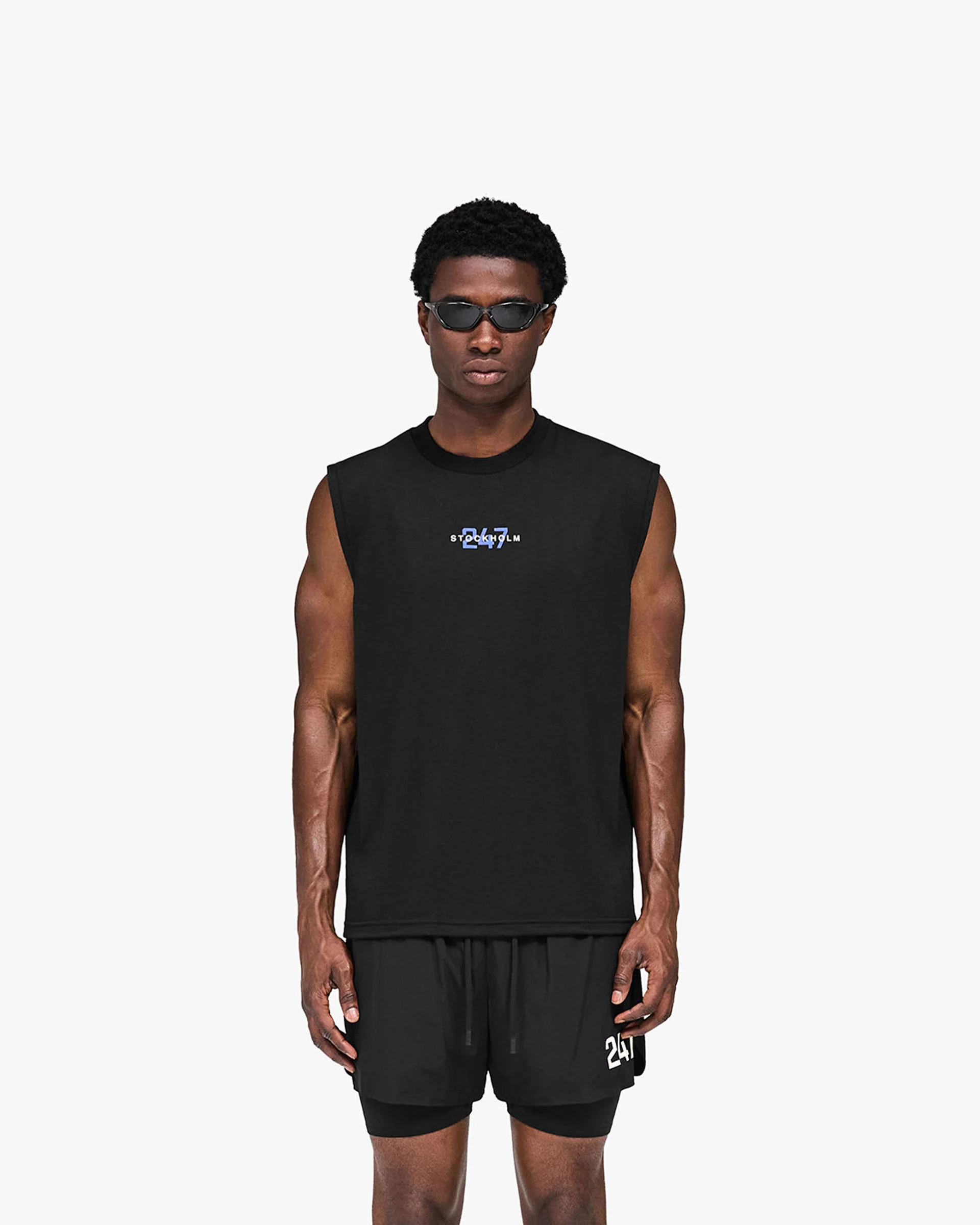 247 Stockholm Oversized Tank - Jet Black - Image 3