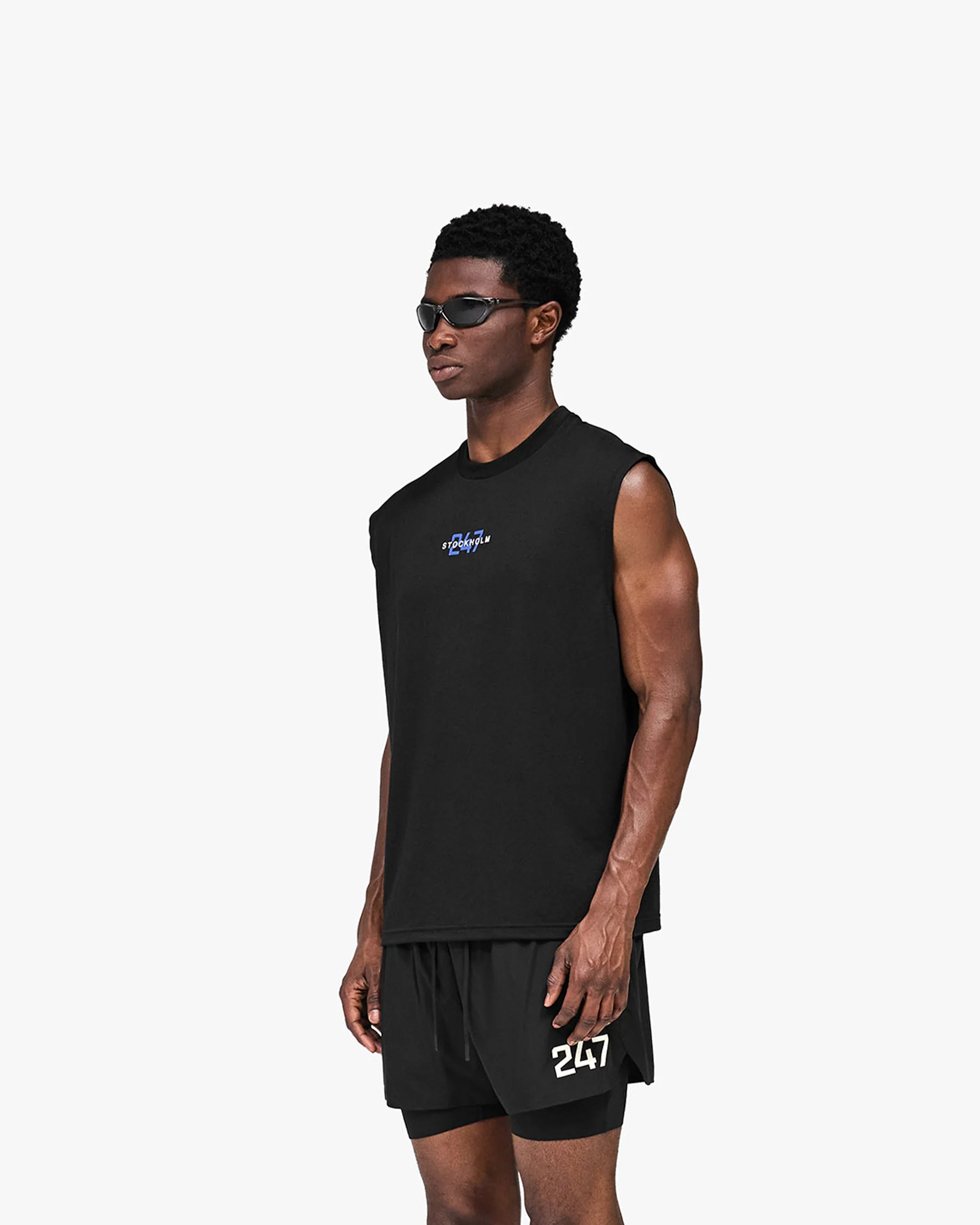 247 Stockholm Oversized Tank - Jet Black - Image 5