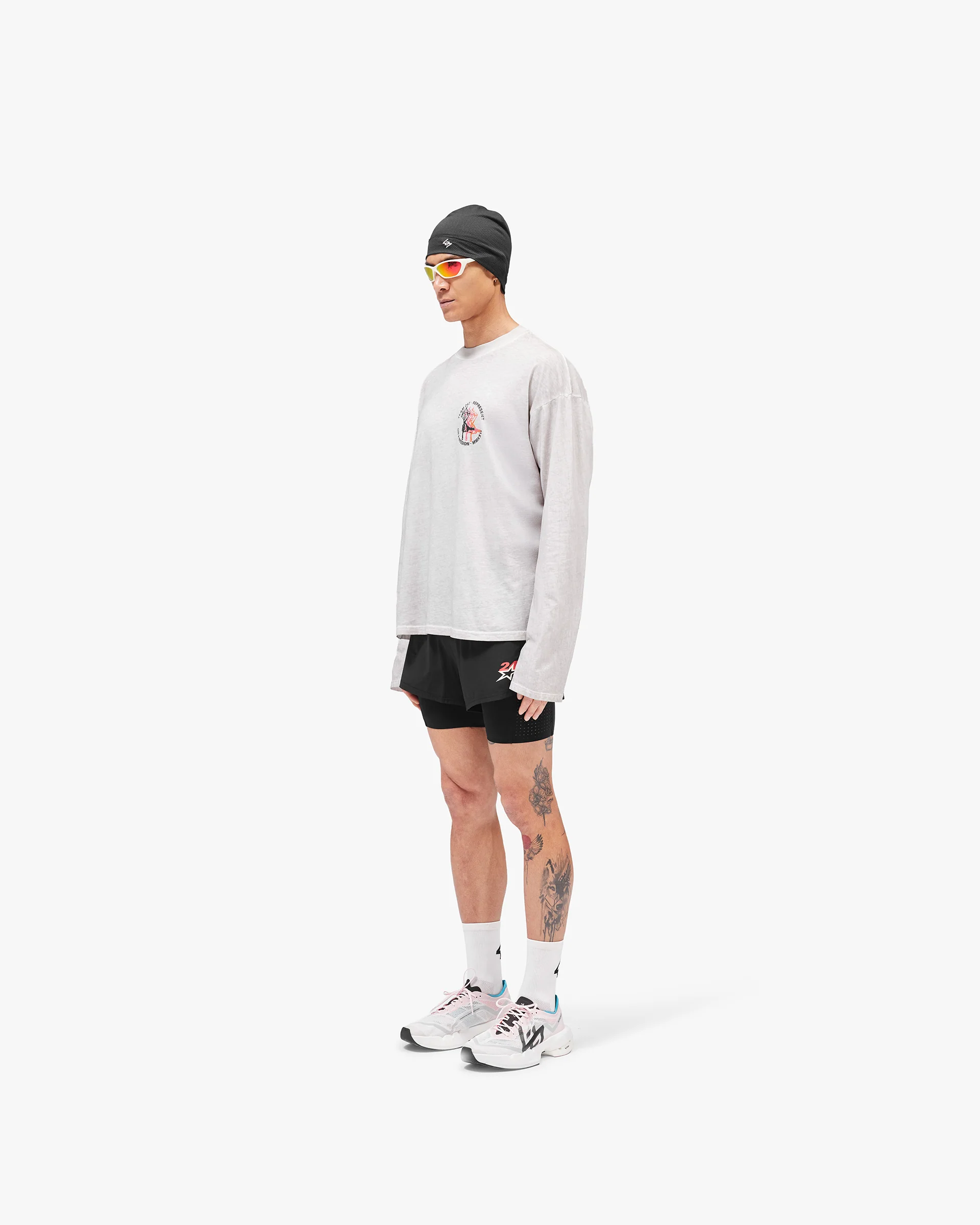 247 Torch Boxy Long Sleeve T-Shirt - Bleach Wash - Image 6