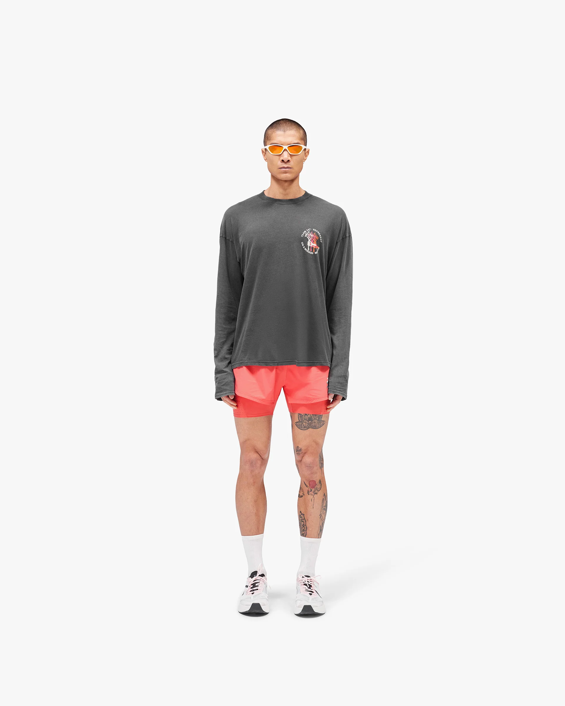 247 Torch Boxy Long Sleeve T-Shirt - Washed Black - Image 5