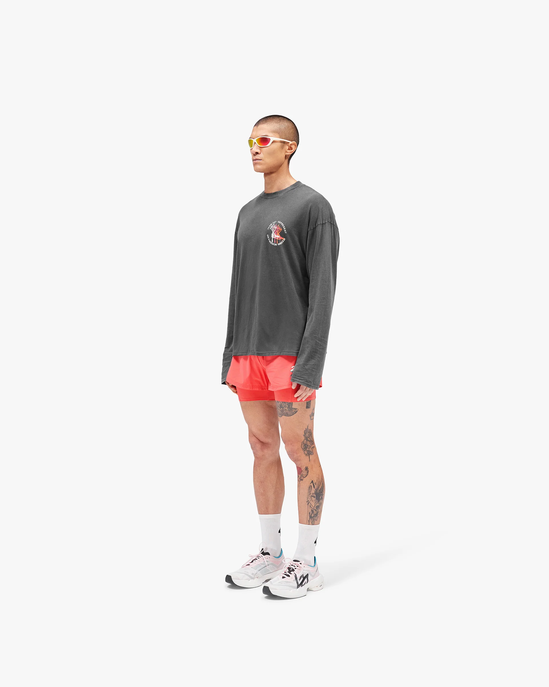 247 Torch Boxy Long Sleeve T-Shirt - Washed Black - Image 6