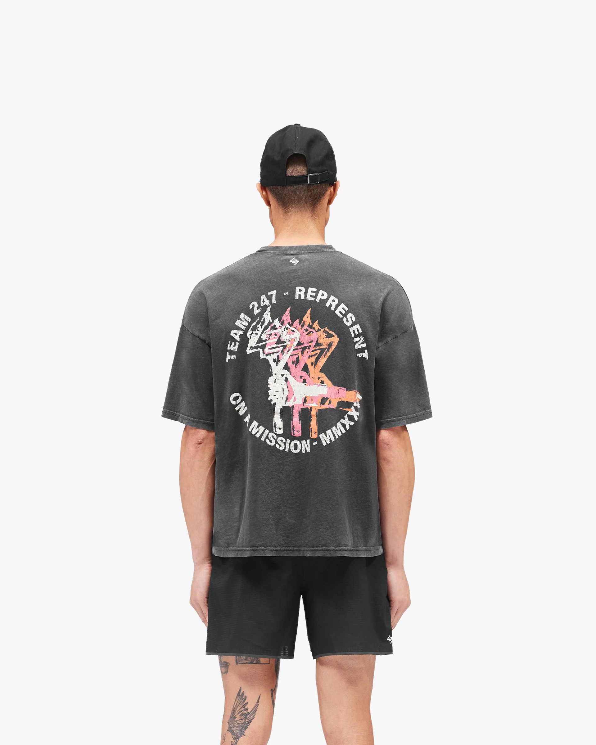 247 Torch Boxy T-Shirt - Washed Black - Image 4
