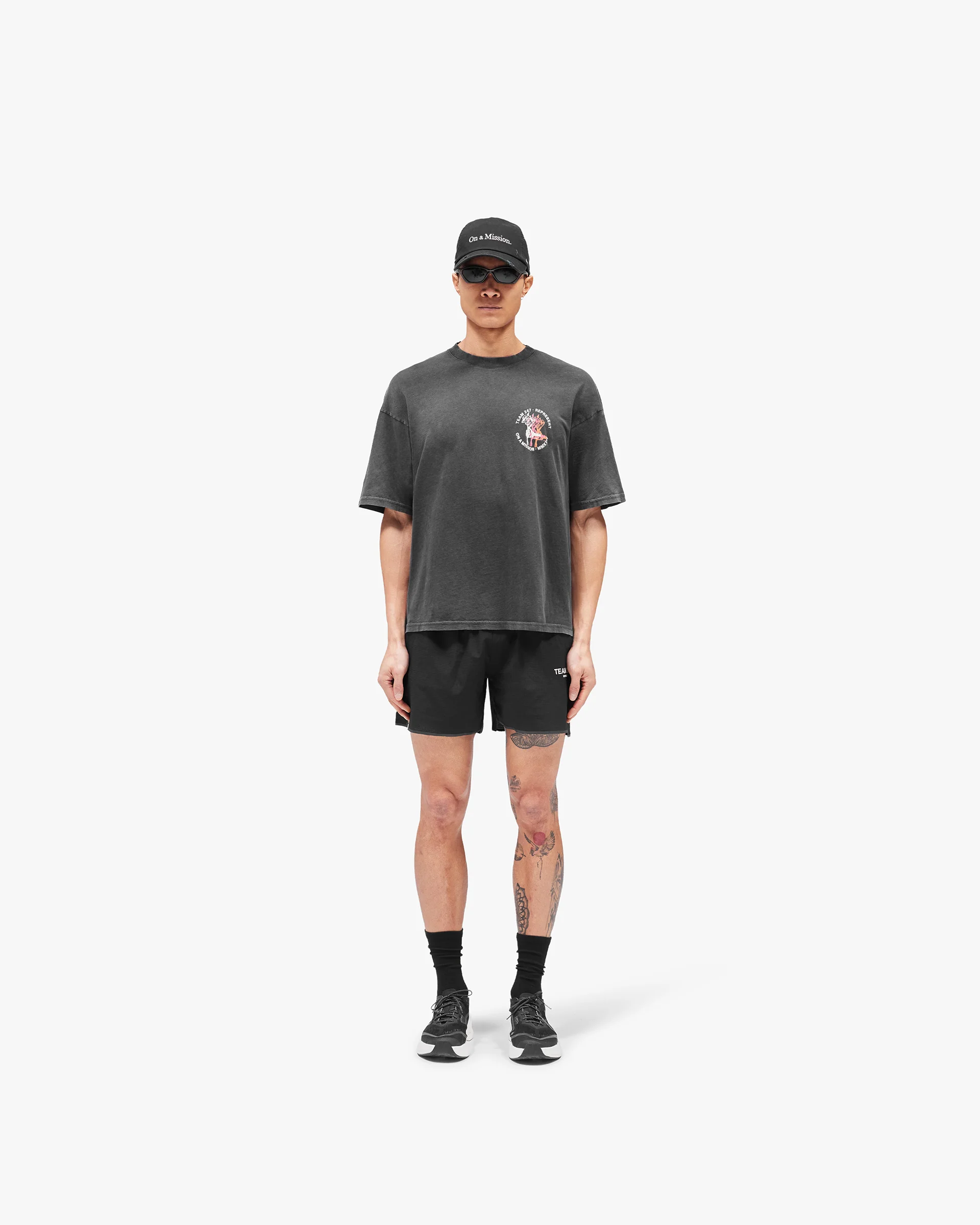 247 Torch Boxy T-Shirt - Washed Black - Image 5