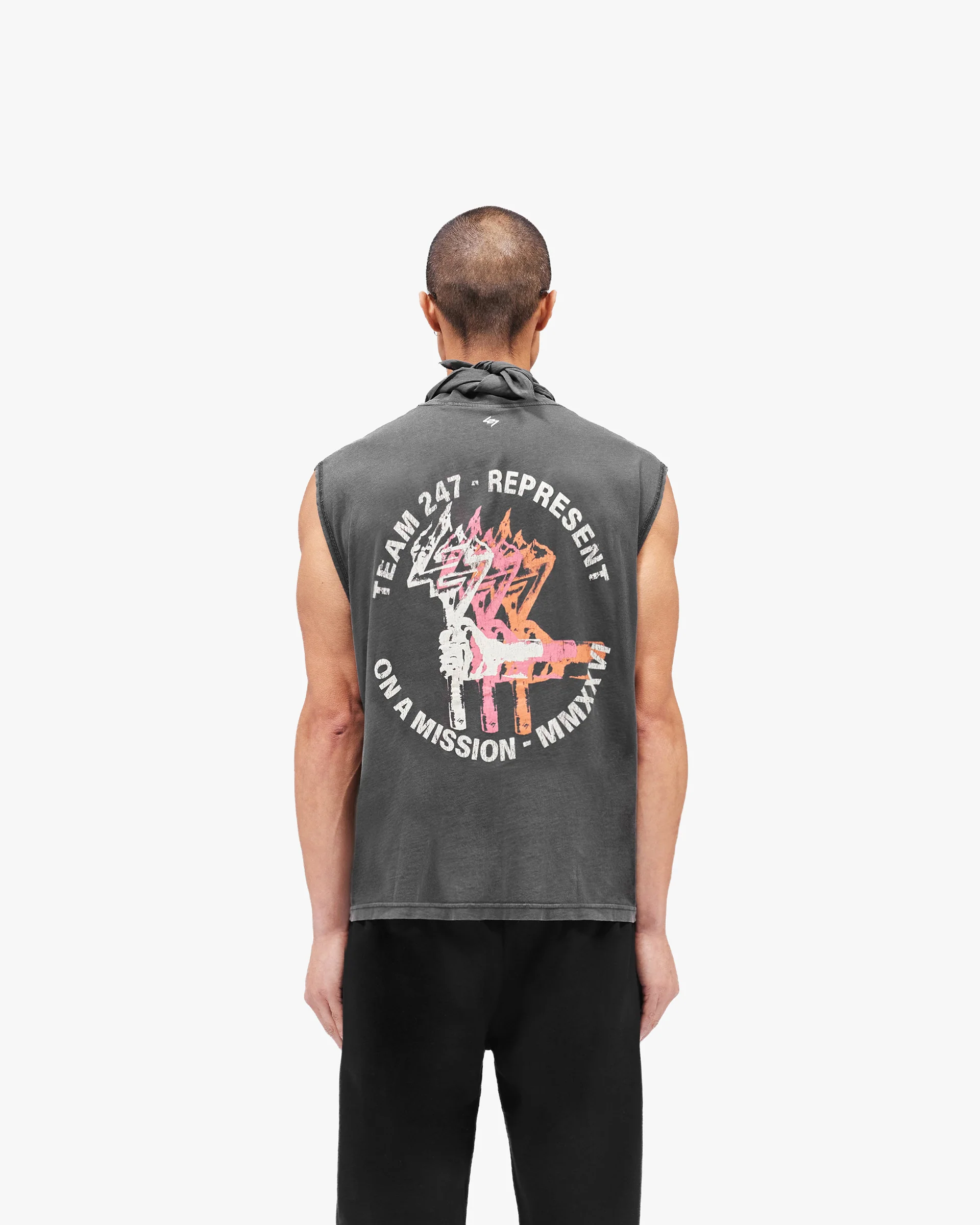 247 Torch Boxy Tank - Washed Black - Image 4
