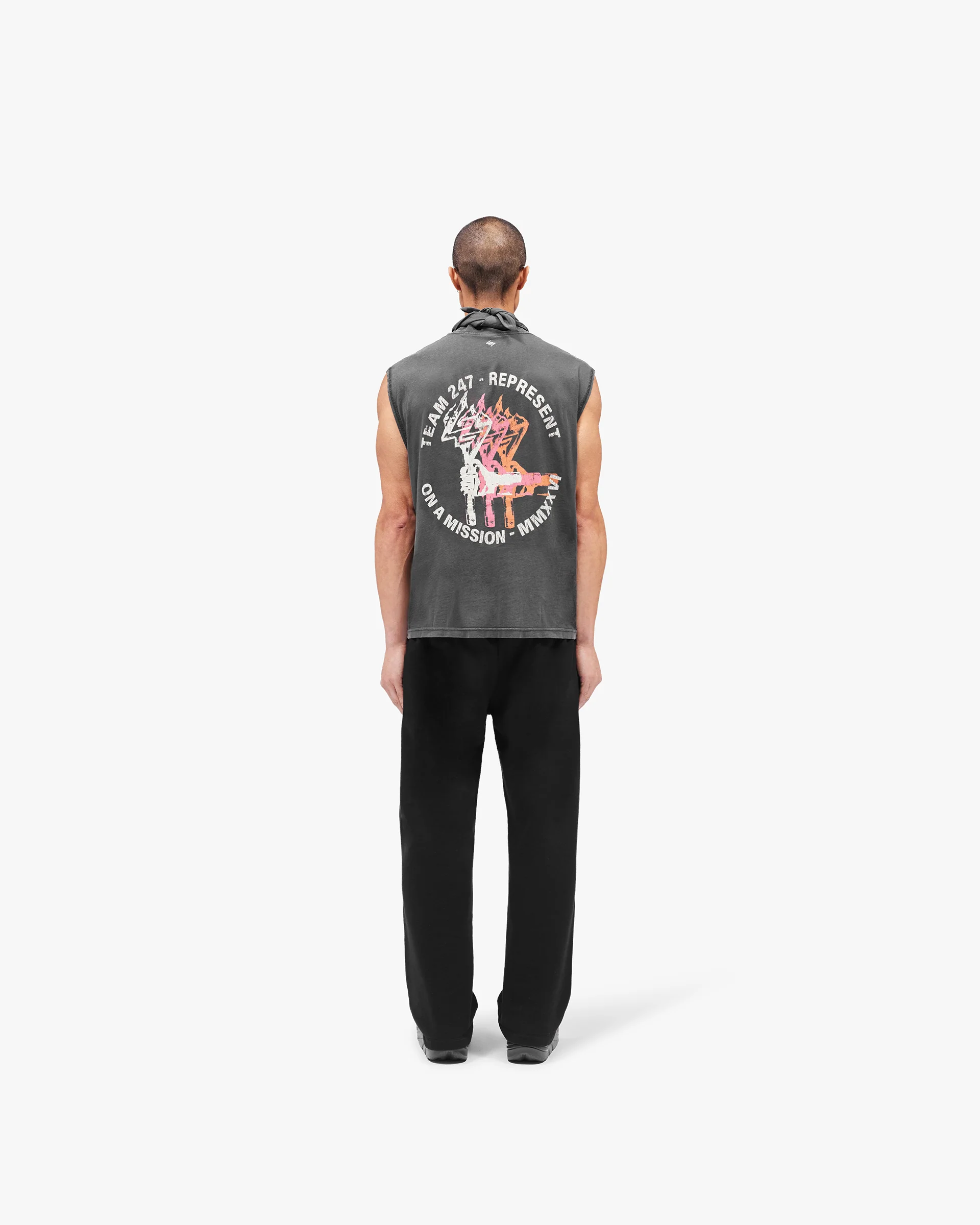 247 Torch Boxy Tank - Washed Black - Image 7