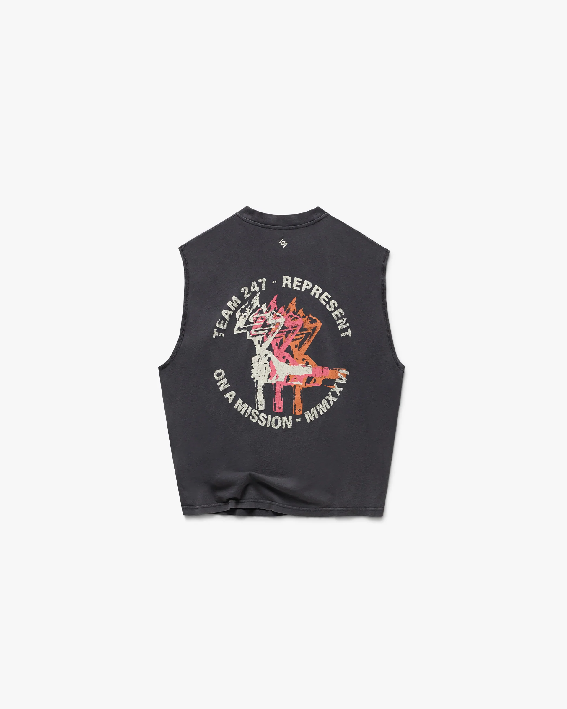 247 Torch Boxy Tank - Washed Black - Image 8