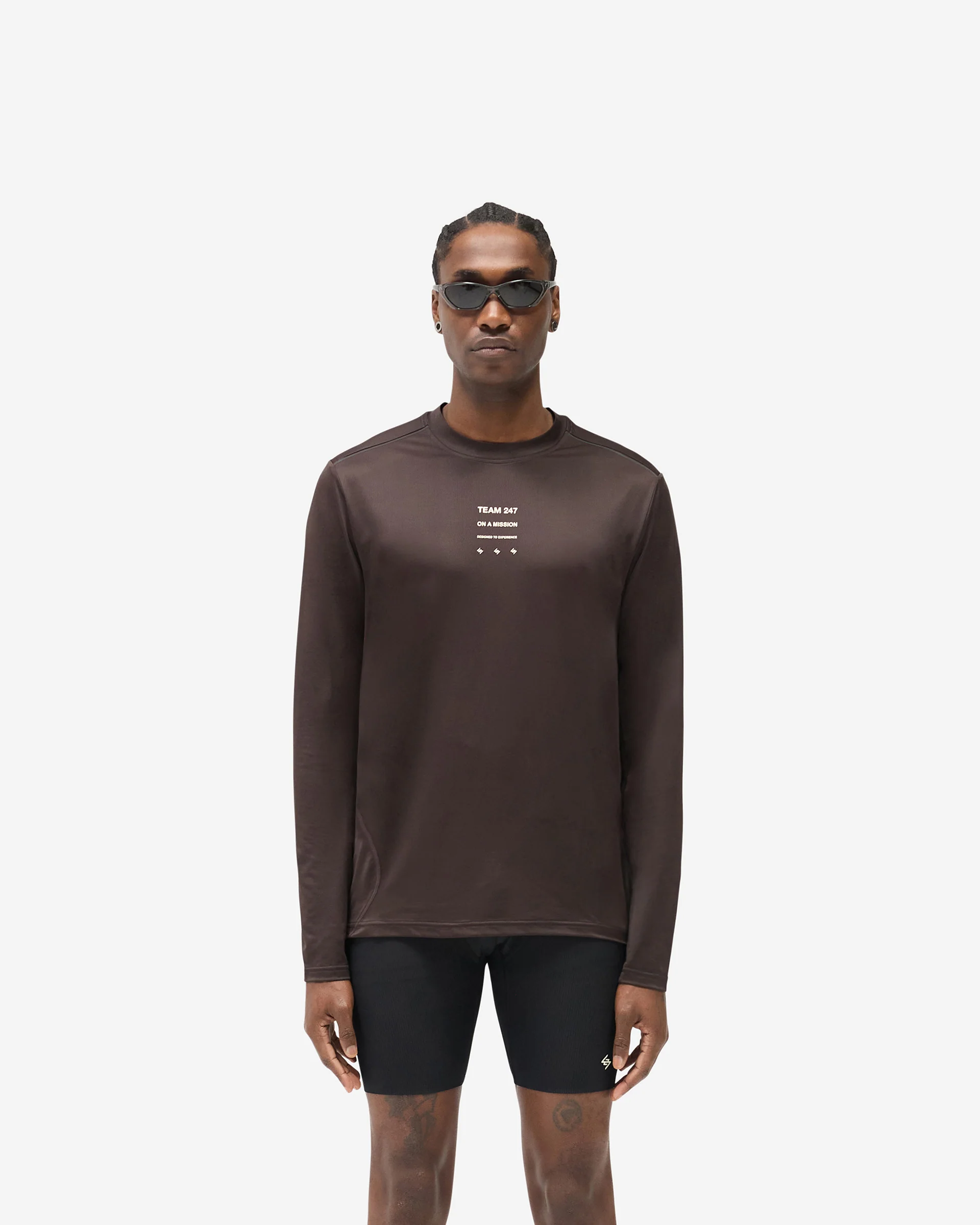247 Trail Long Sleeve T-Shirt - Chocolate - Image 3