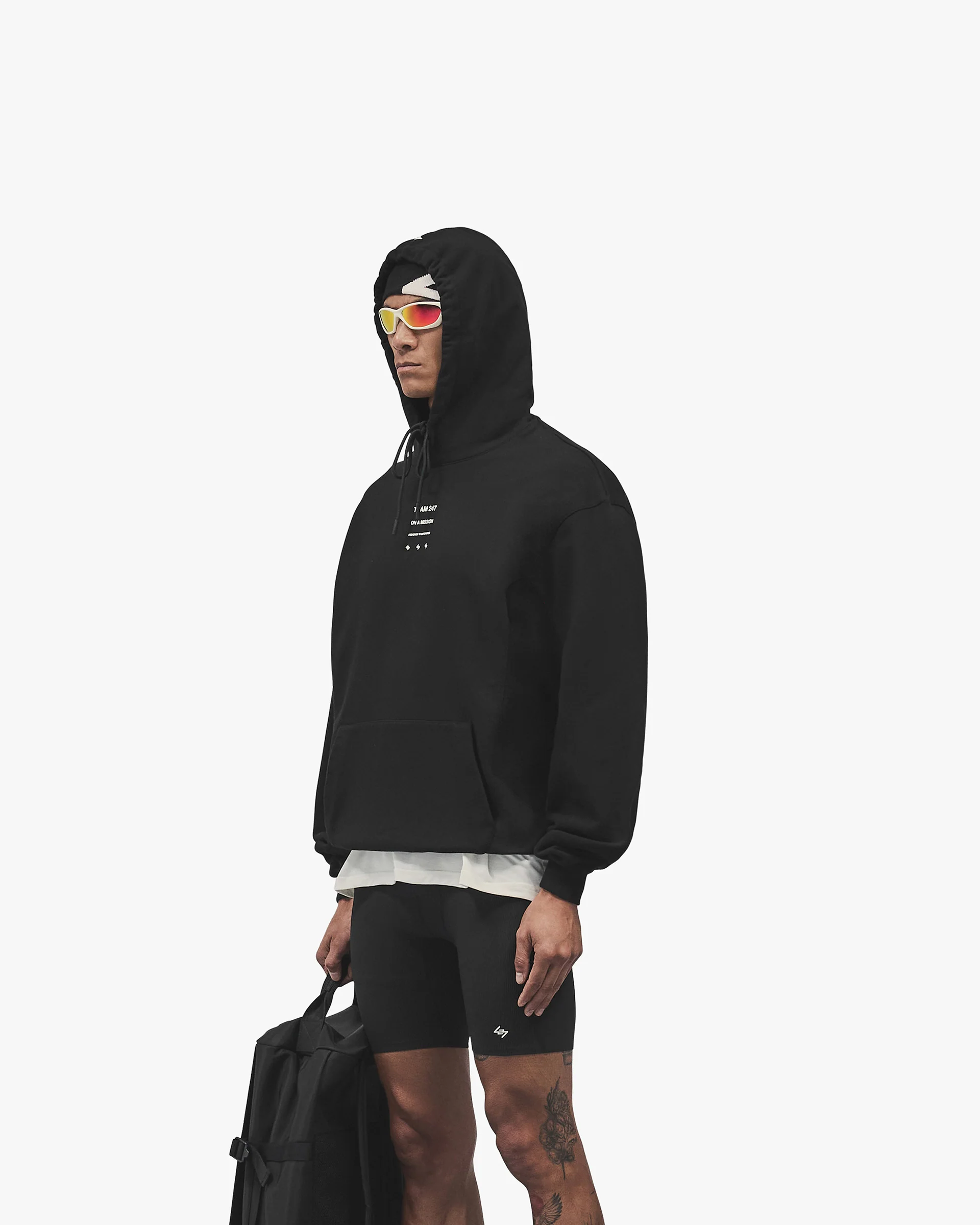 247 Uprising Oversized Hoodie - Black - Image 2