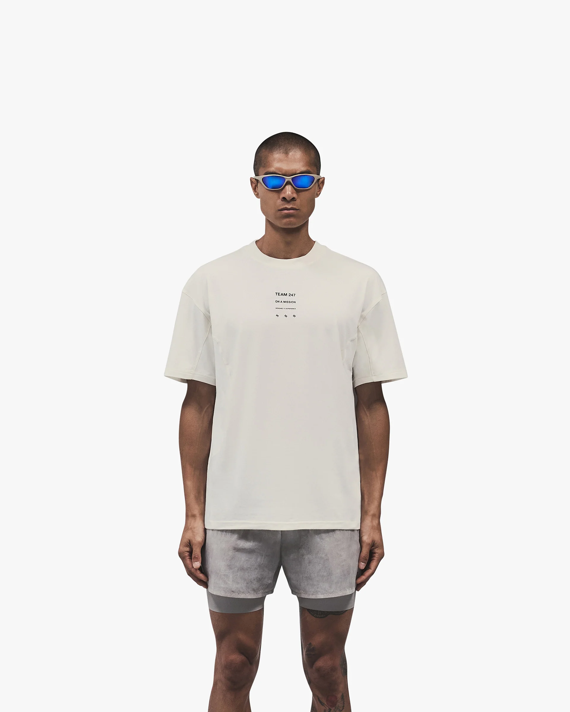 247 Uprising Oversized T-Shirt - Flat White - Image 3