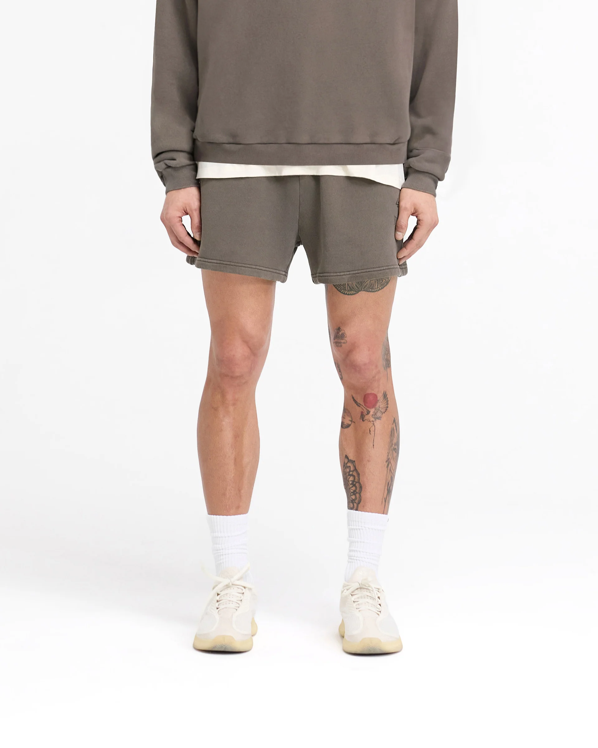 247 X Everlast Training Camp Jersey Shorts - Washed Brown - Image 3