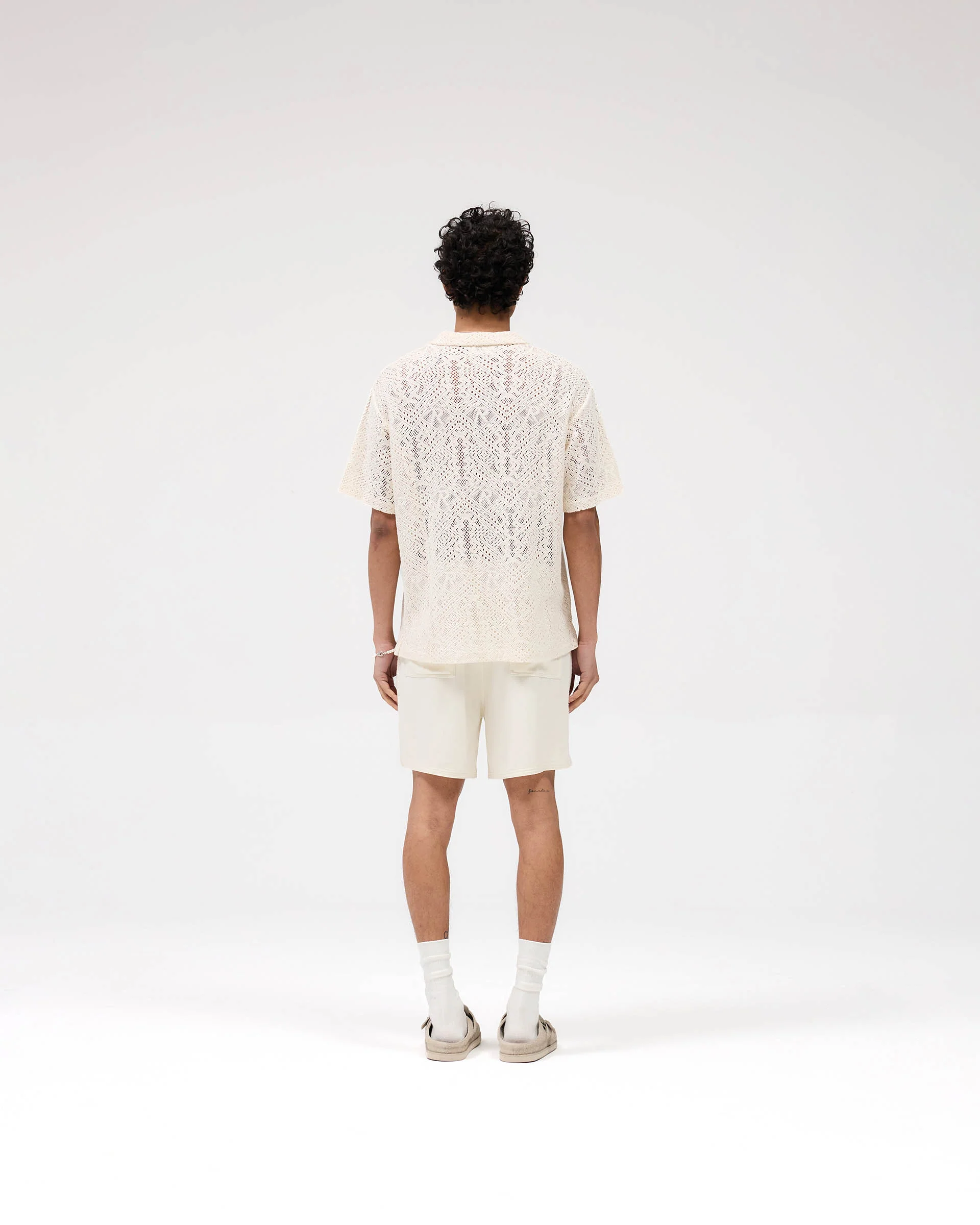 All Over Crochet Shirt - Off White - Image 7