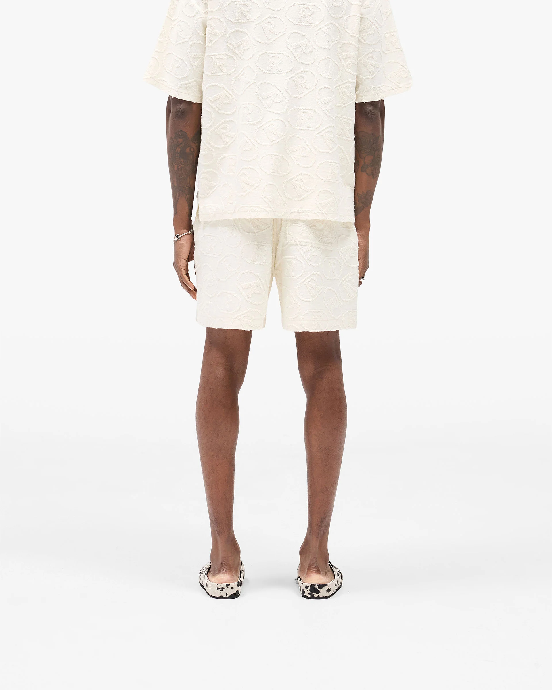 All Over Print Towel Short - Aged White - Image 4