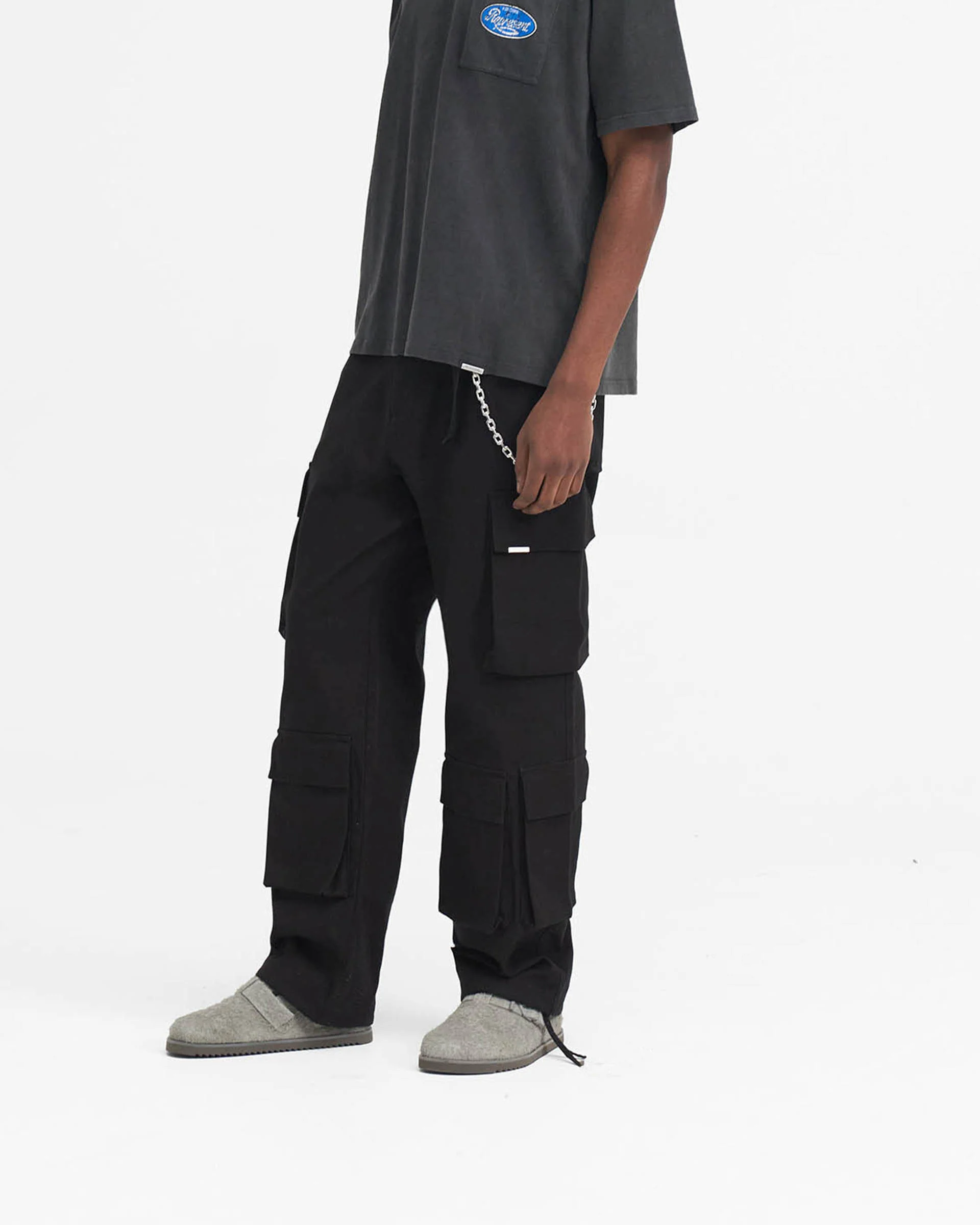 Baggy Cargo Pant - Black - Image 2