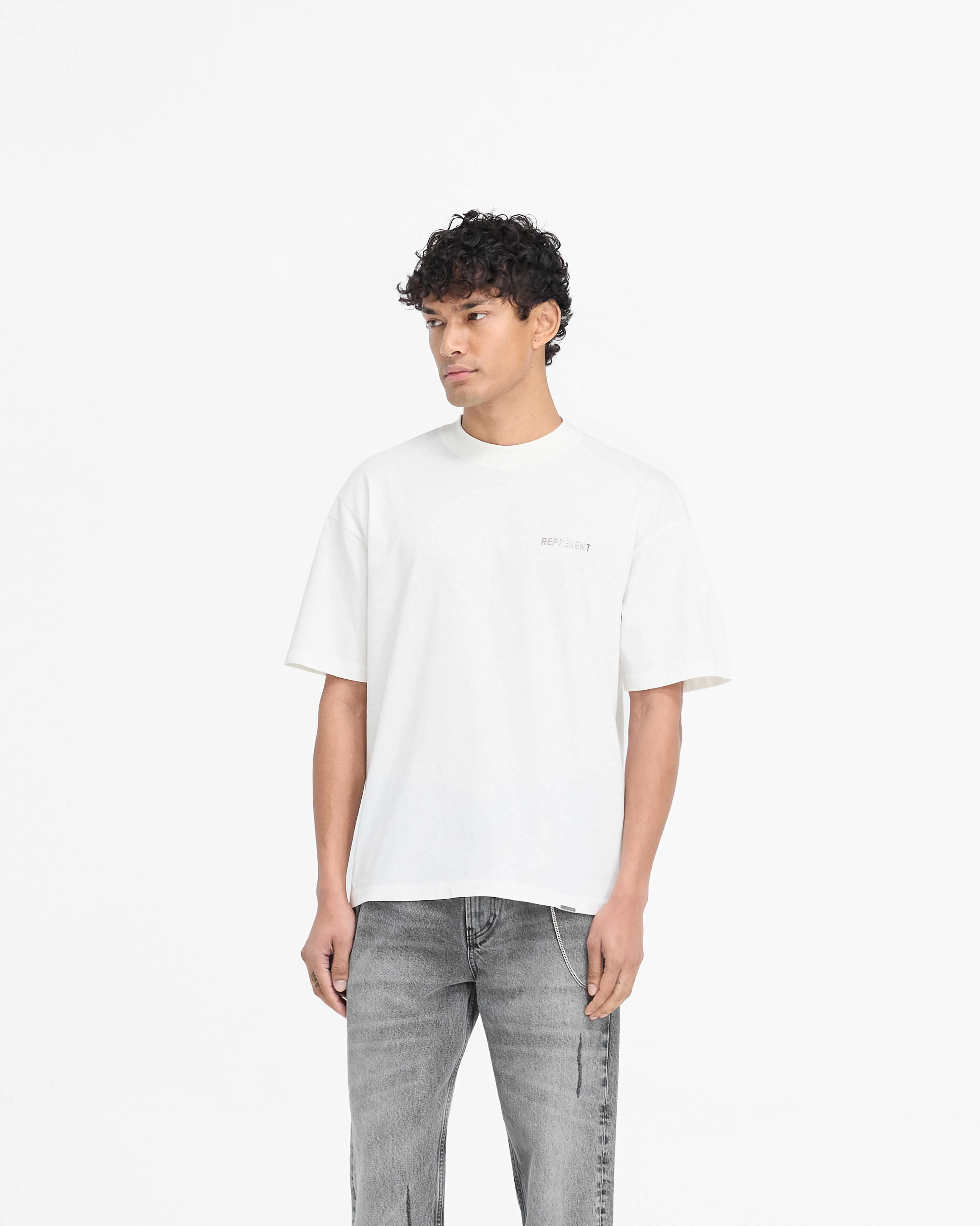 Block Logo T-Shirt - Flat White - Image 2