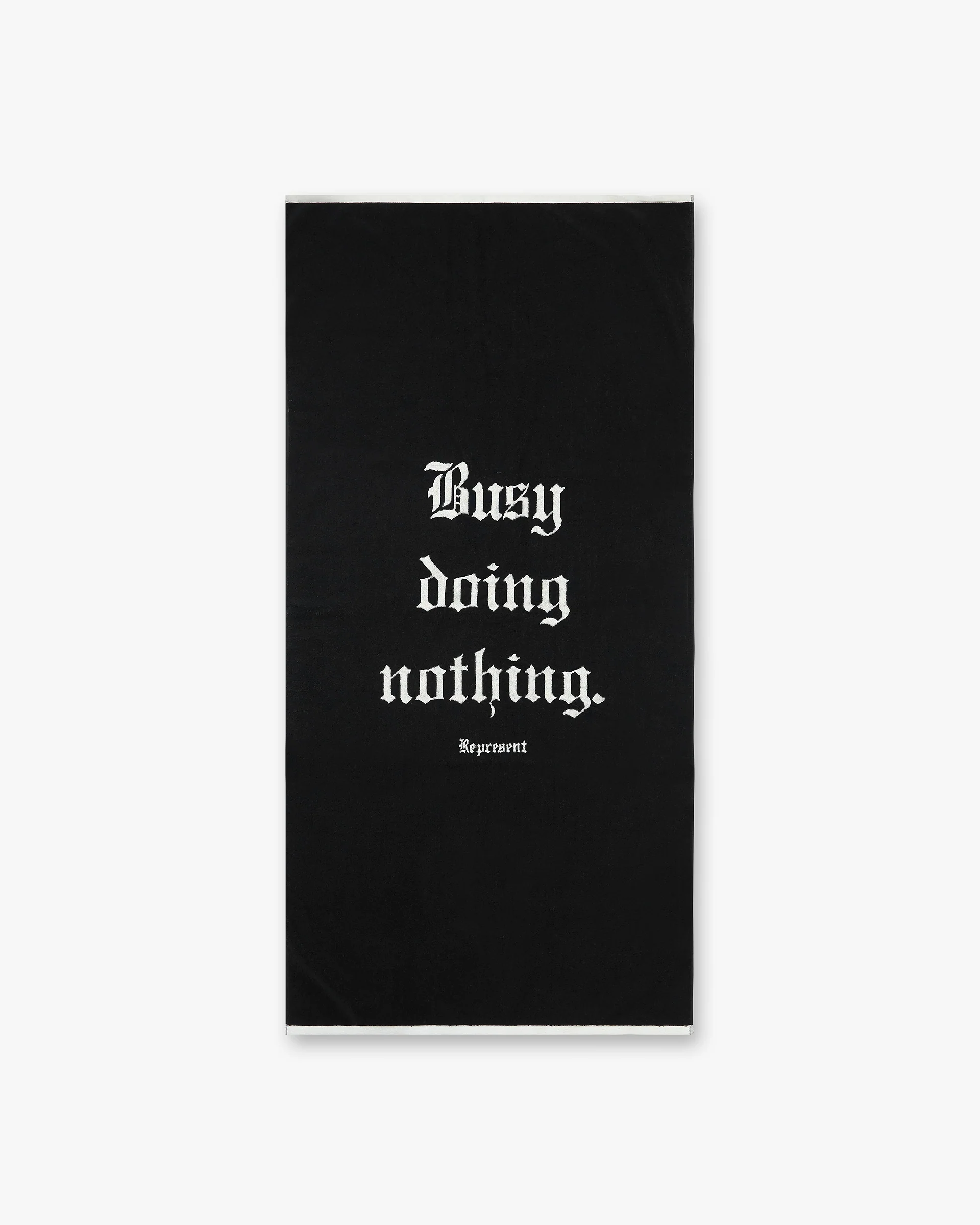 Busy Doing Nothing Beach Towel - Jet Black