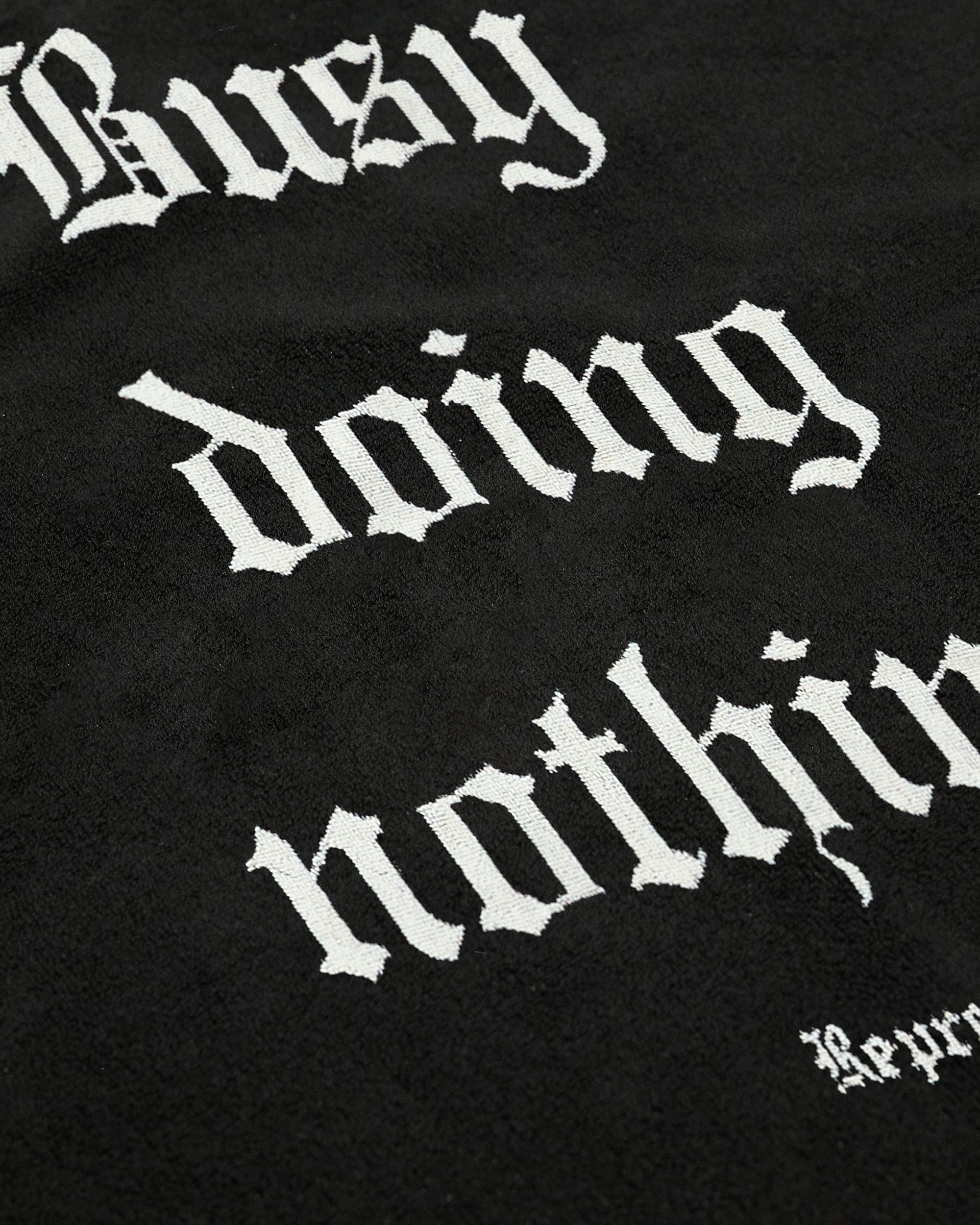 Busy Doing Nothing Beach Towel - Jet Black - Image 2
