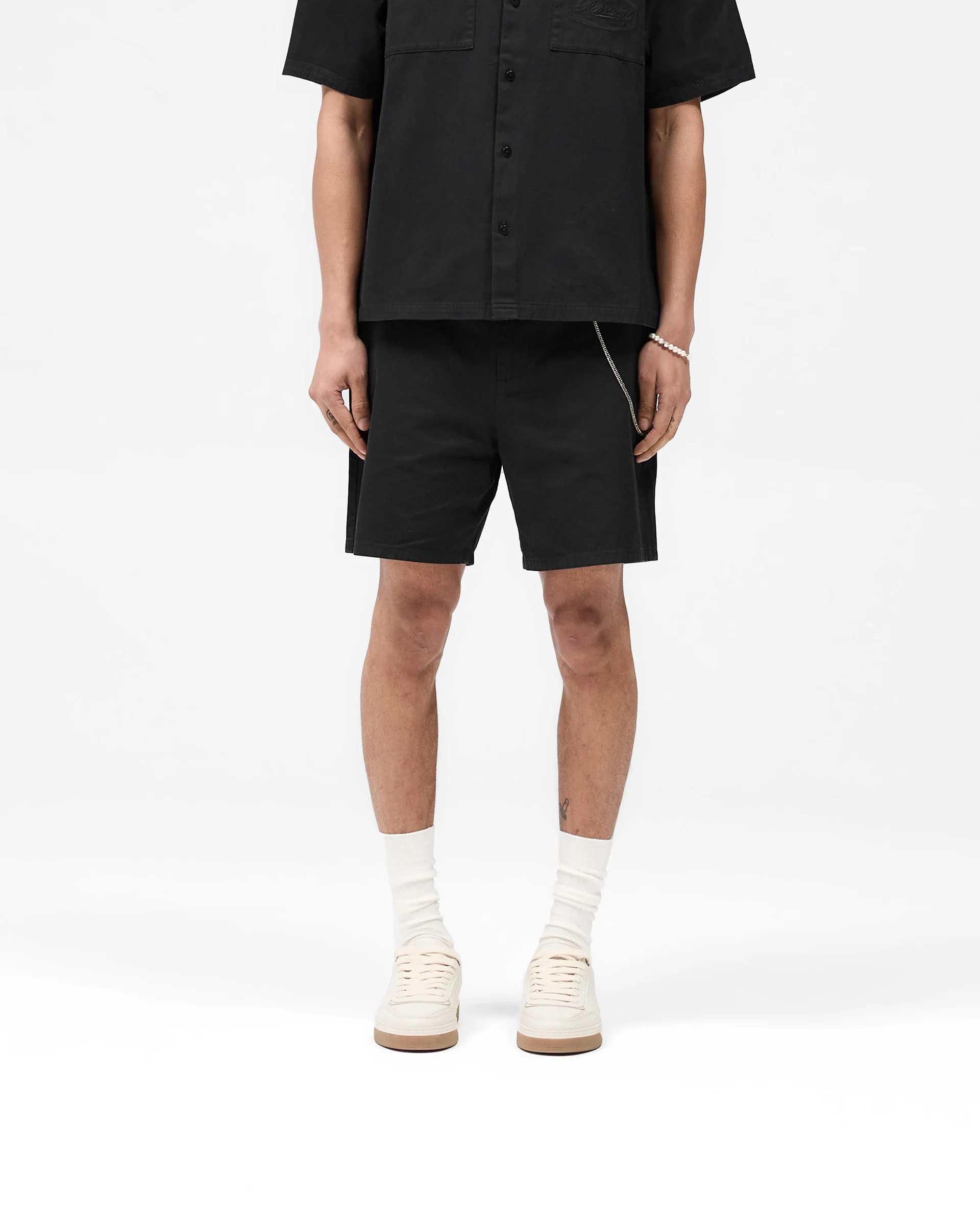 Cotton Tailored Short - Jet Black - Image 3