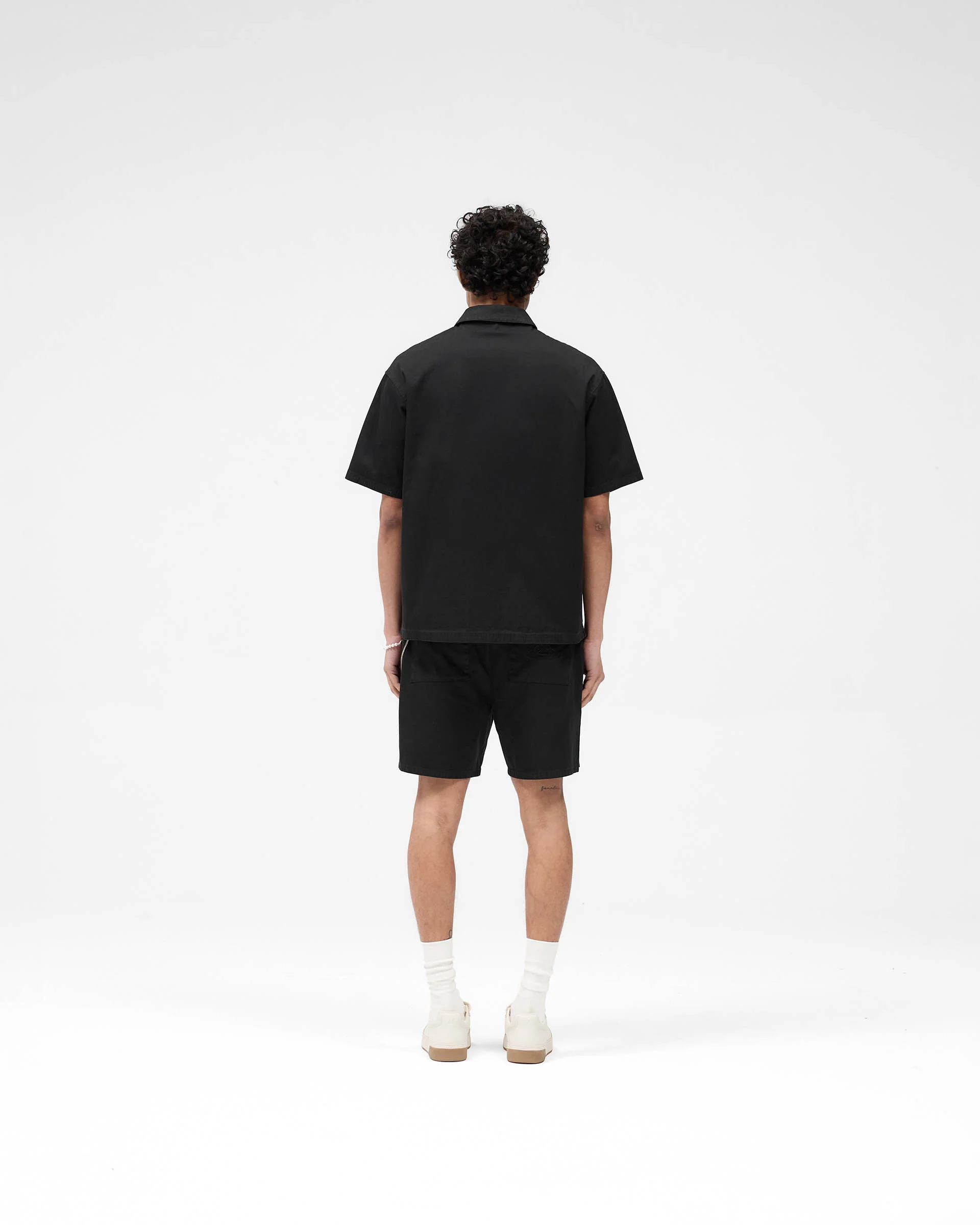 Cotton Tailored Short - Jet Black - Image 7