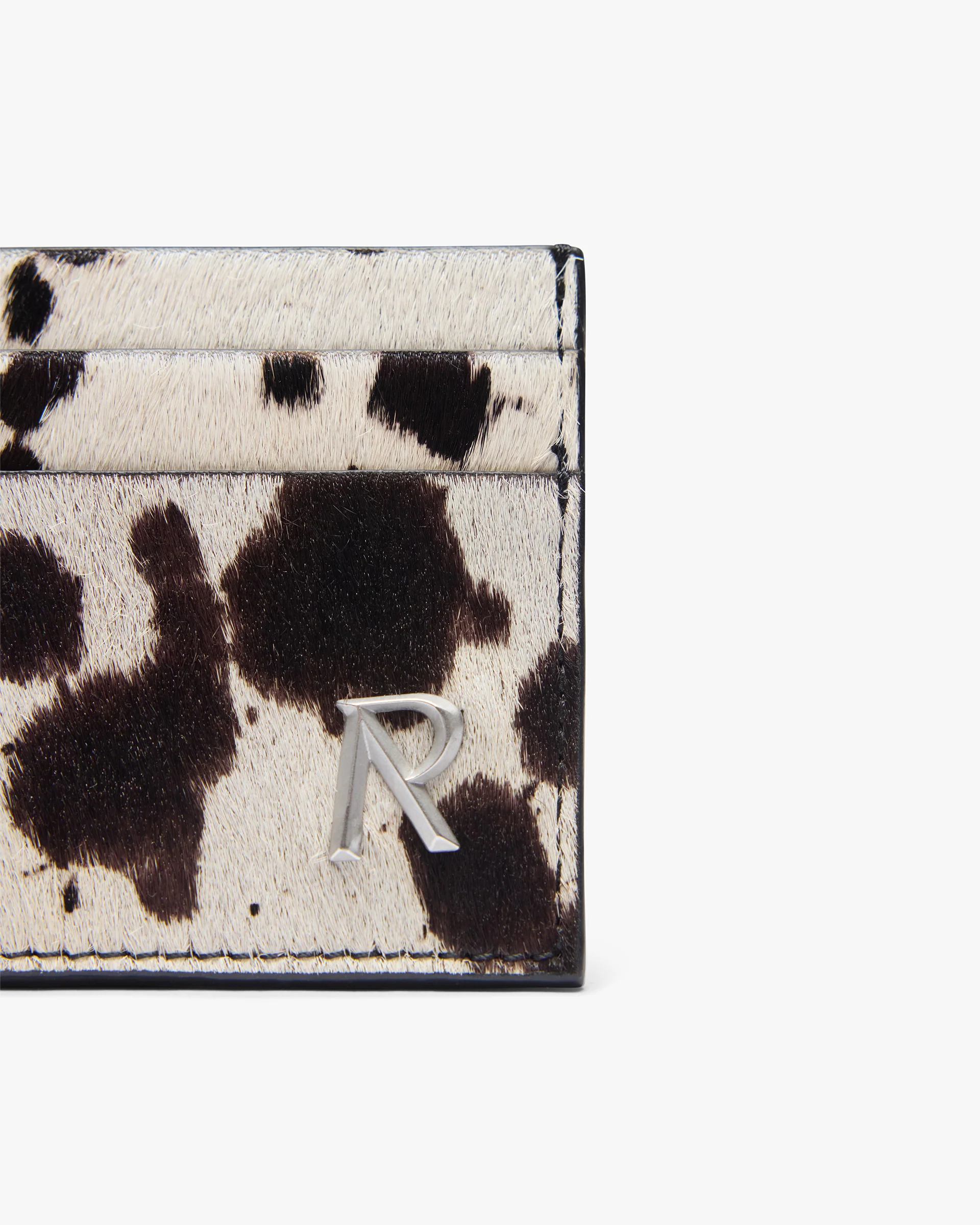 Cowhide Card Holder - Flat White Jet Black - Image 2