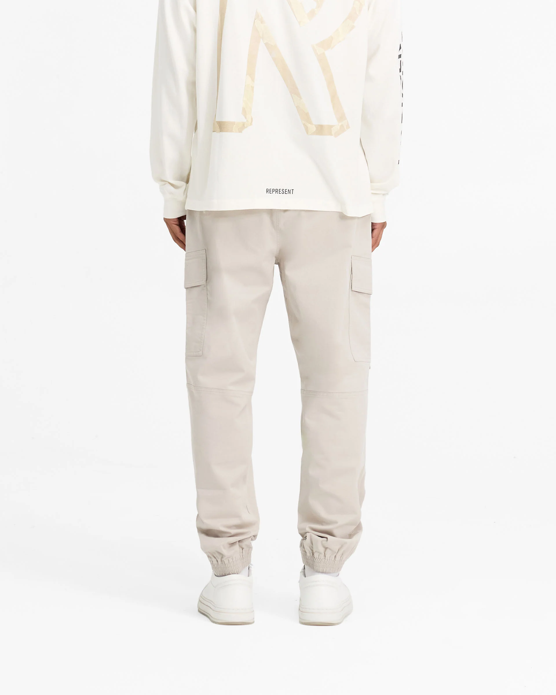 Cuffed Cargo Pant - Stone - Image 4