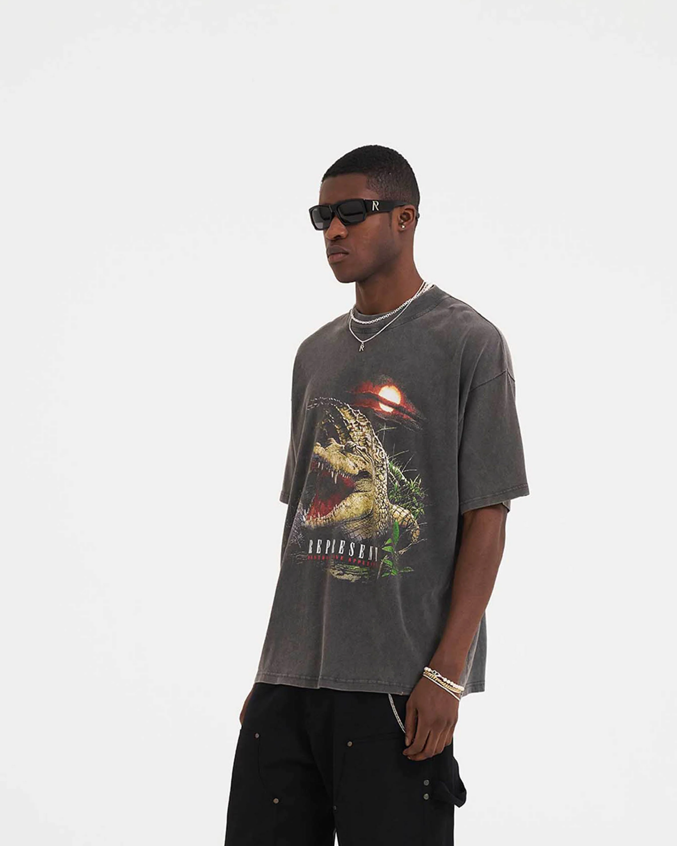 Destructive Appetite T-Shirt - Vintage Grey - Image 3