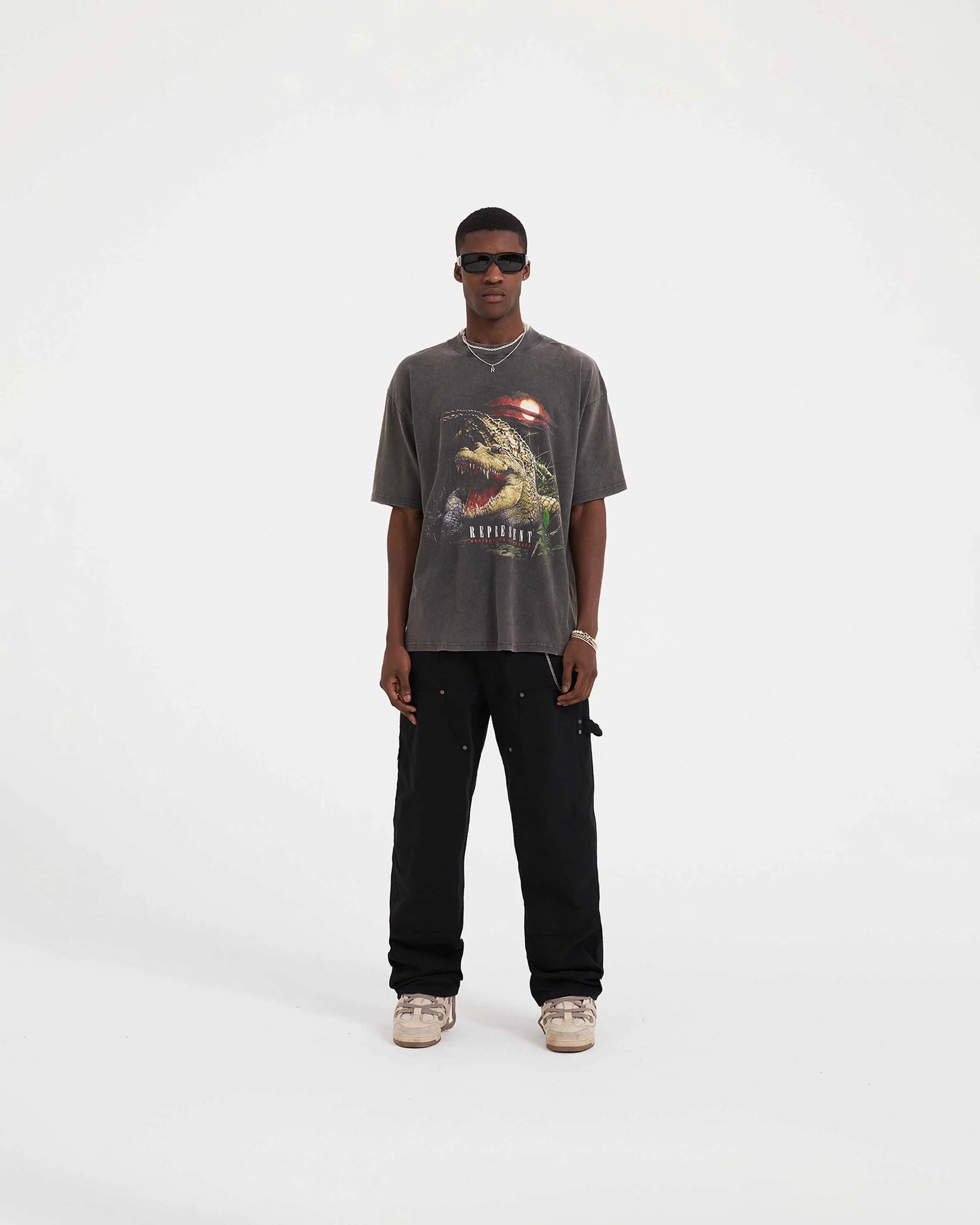 Destructive Appetite T-Shirt - Vintage Grey - Image 4