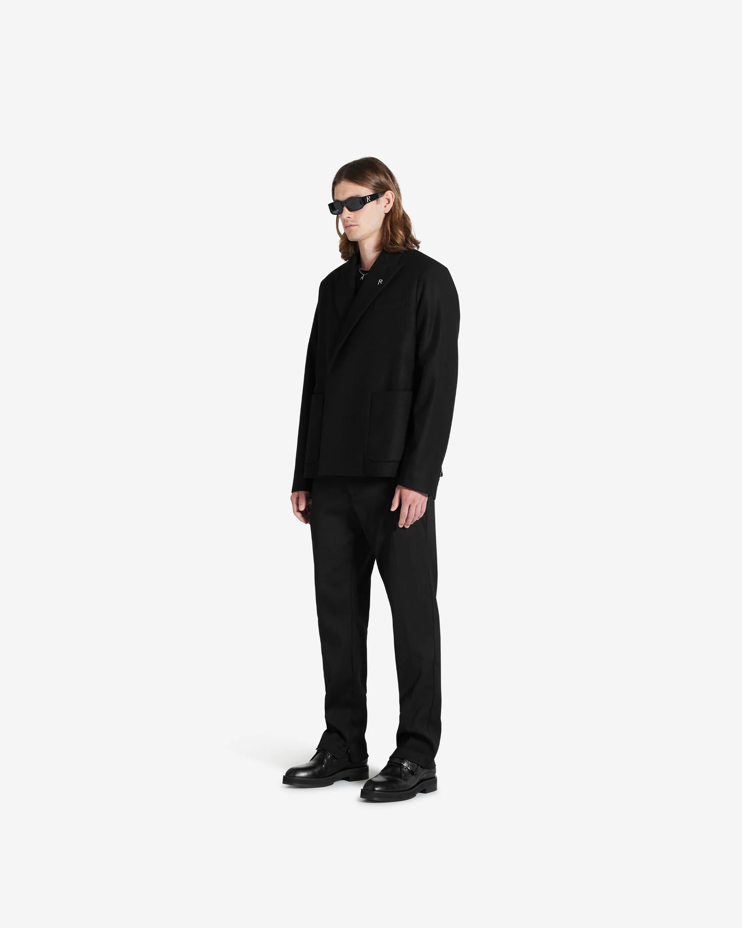 Double Breasted Blazer - Jet Black - Image 10