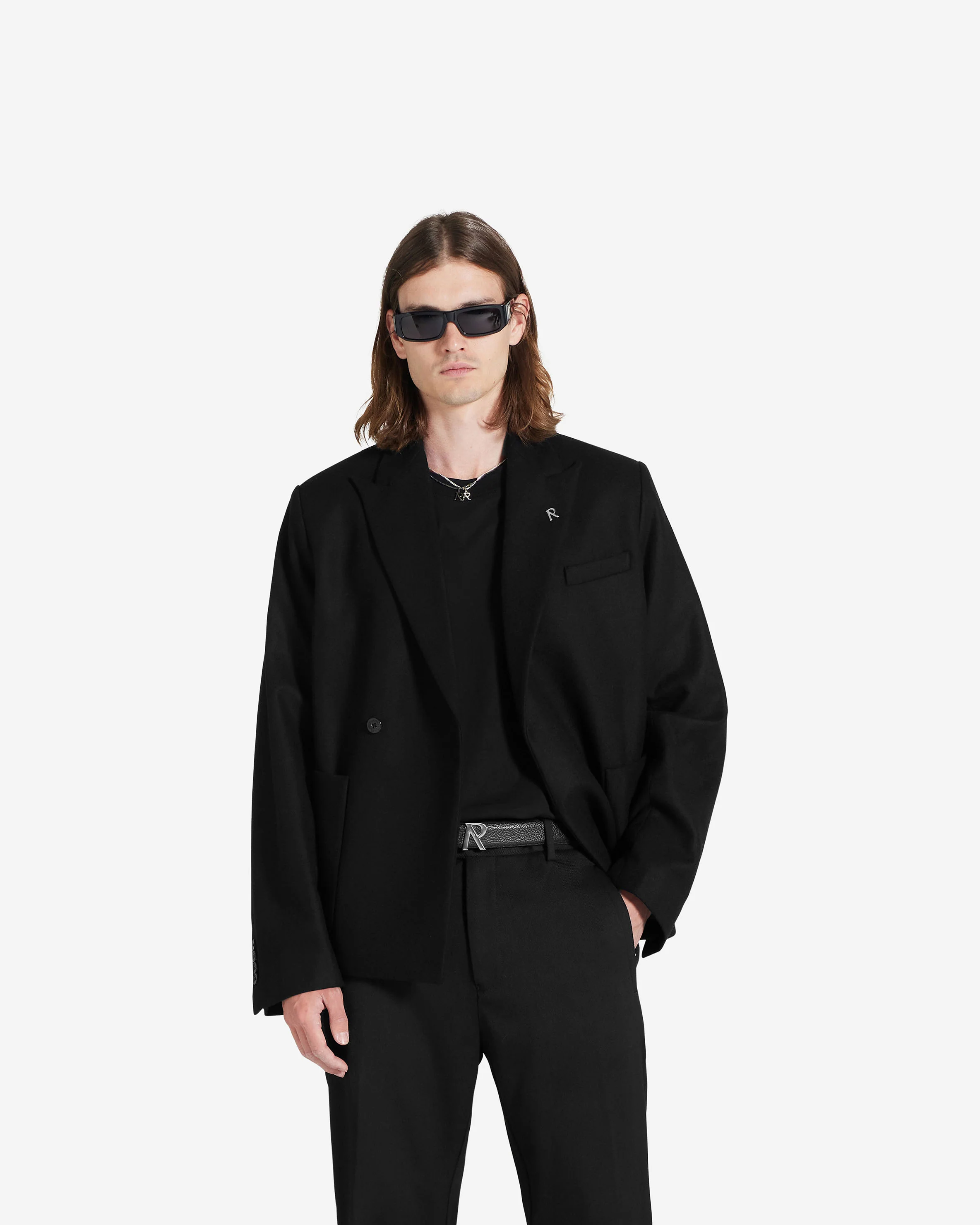 Double Breasted Blazer - Jet Black - Image 2
