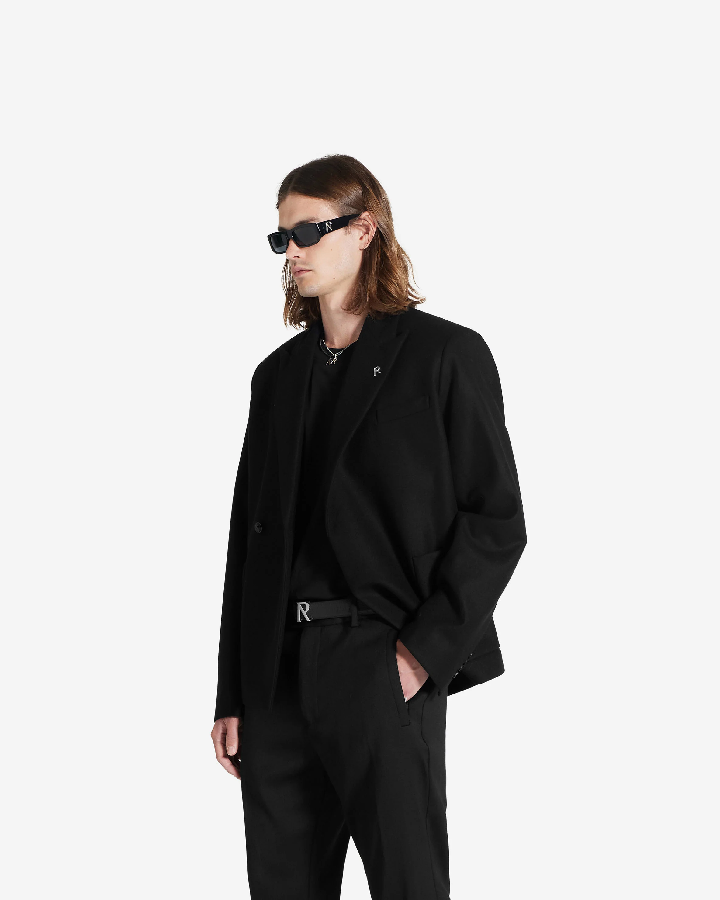 Double Breasted Blazer - Jet Black - Image 3