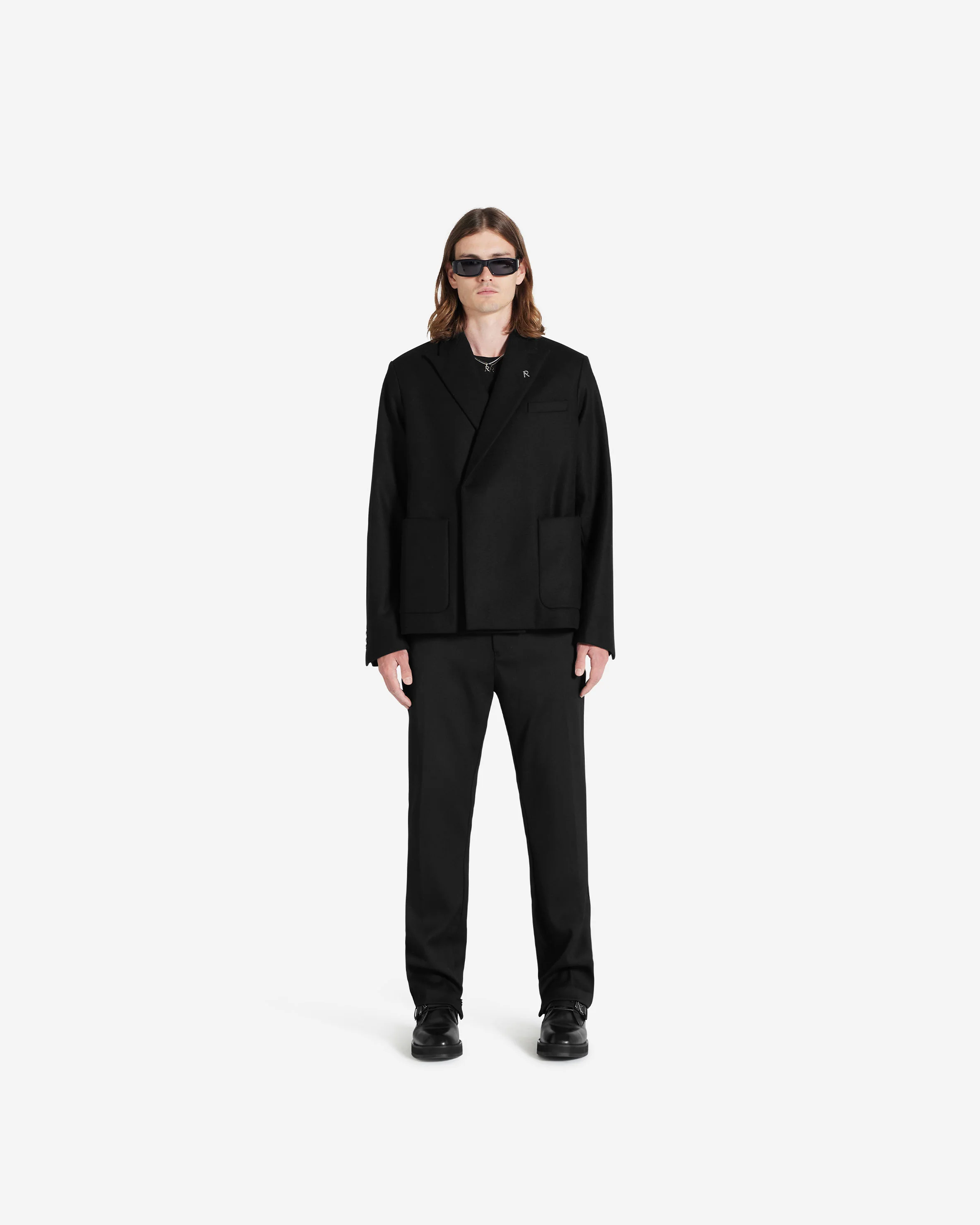 Double Breasted Blazer - Jet Black - Image 9